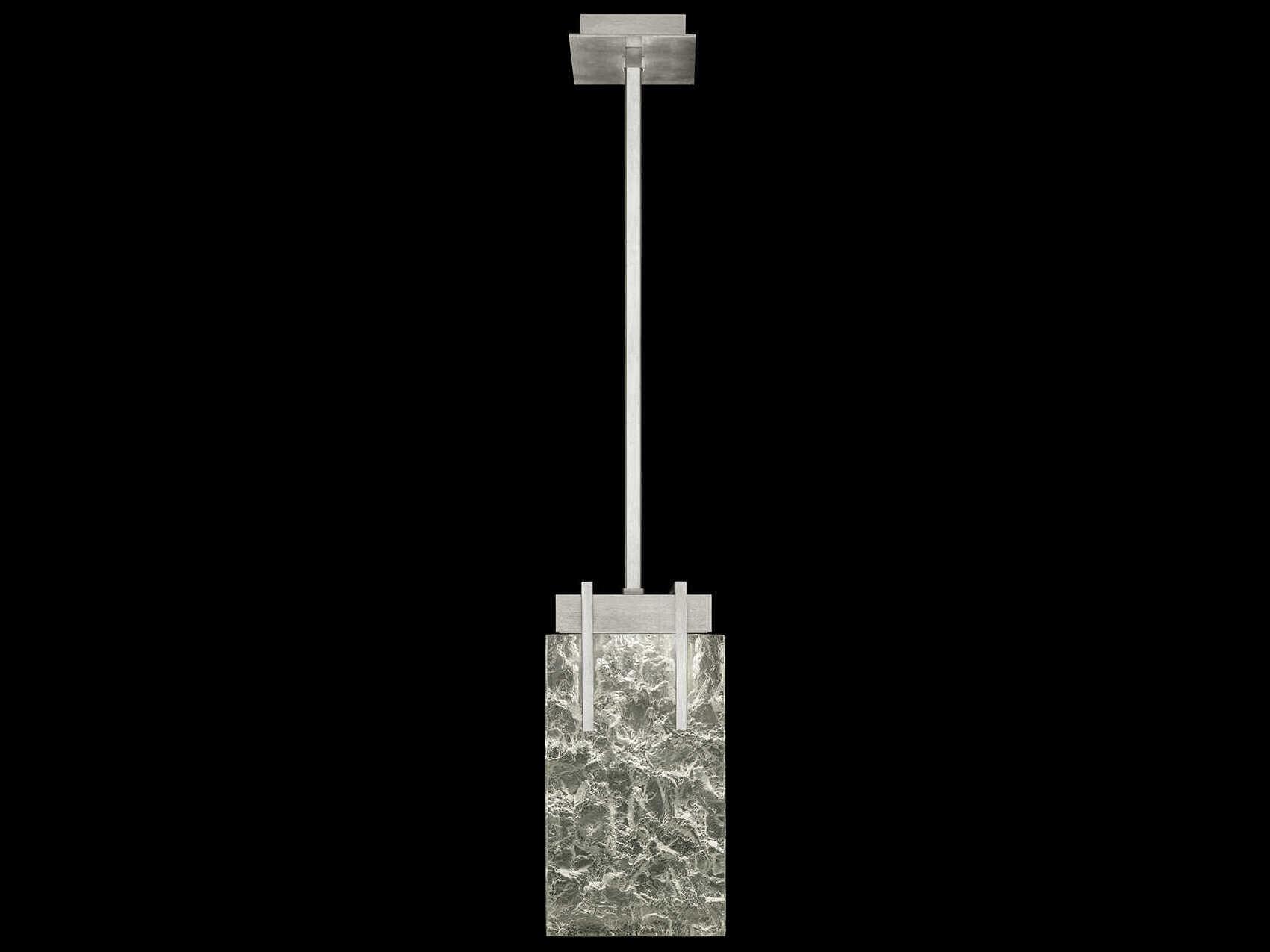 Fine Art Handcrafted Lighting Terra 2-Light Silver Geometric Mini Pendant