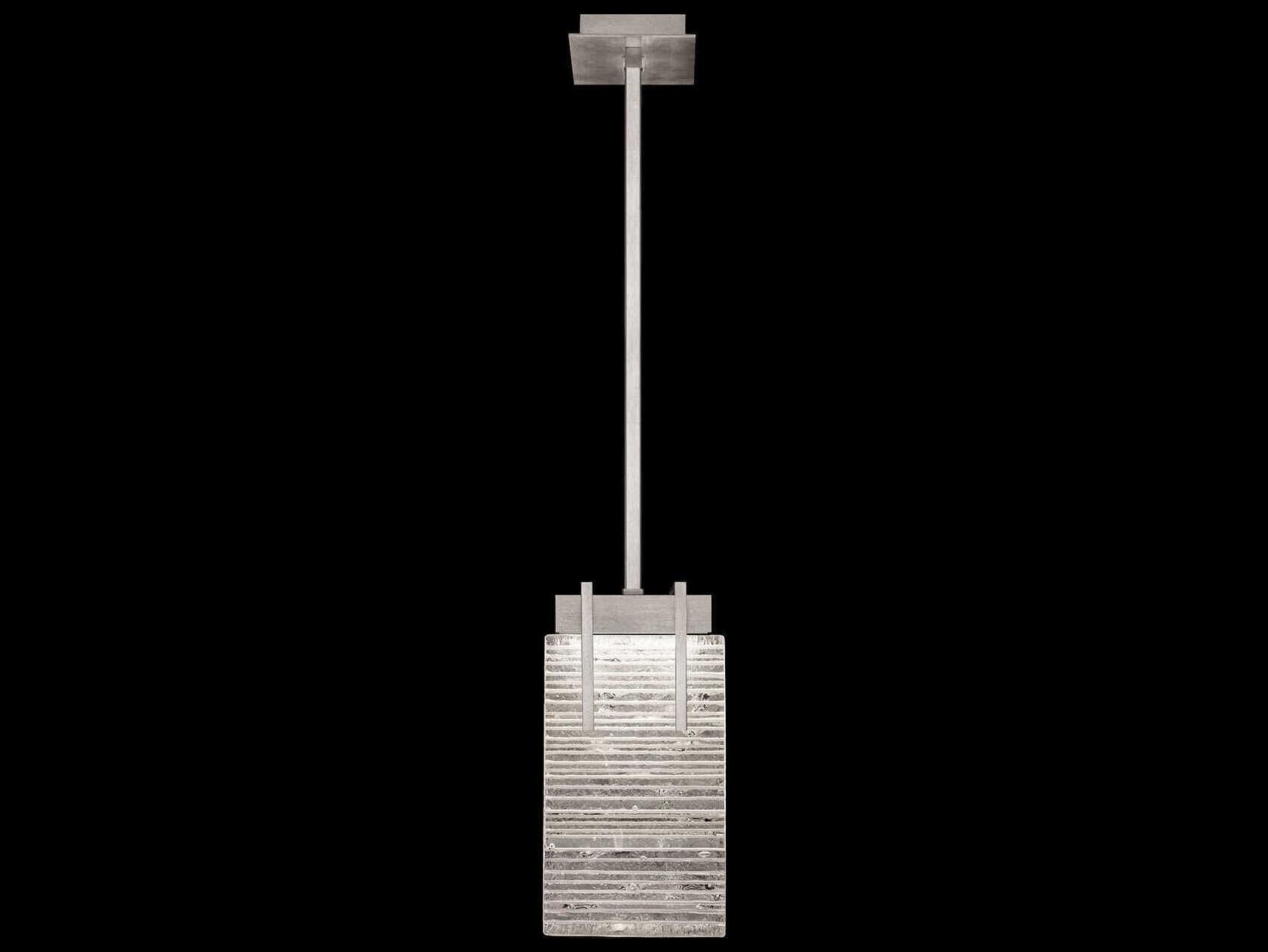 Fine Art Handcrafted Lighting Terra 2-Light Silver Geometric Mini Pendant