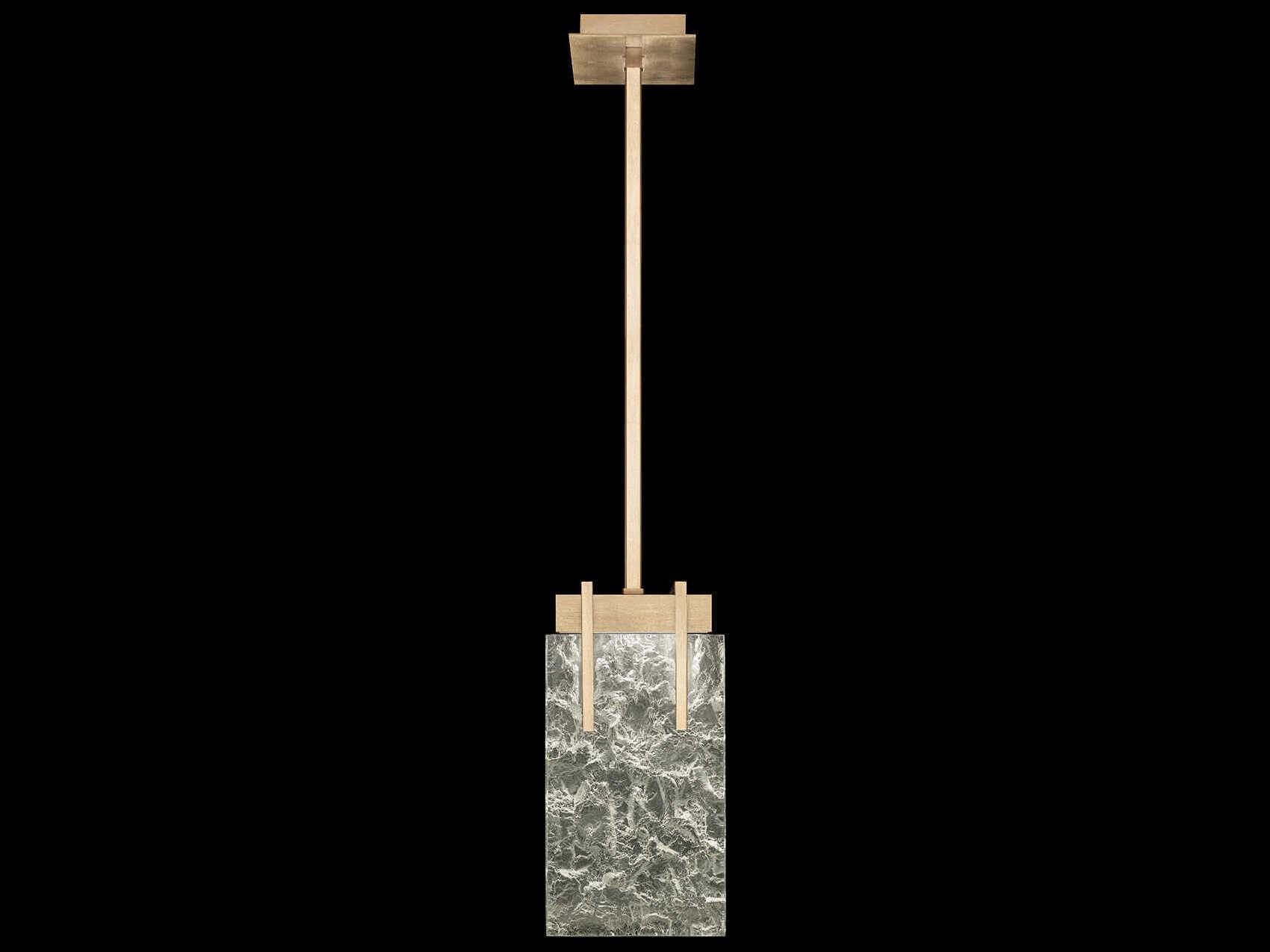 Fine Art Handcrafted Lighting Terra 2-Light Gold Geometric Mini Pendant