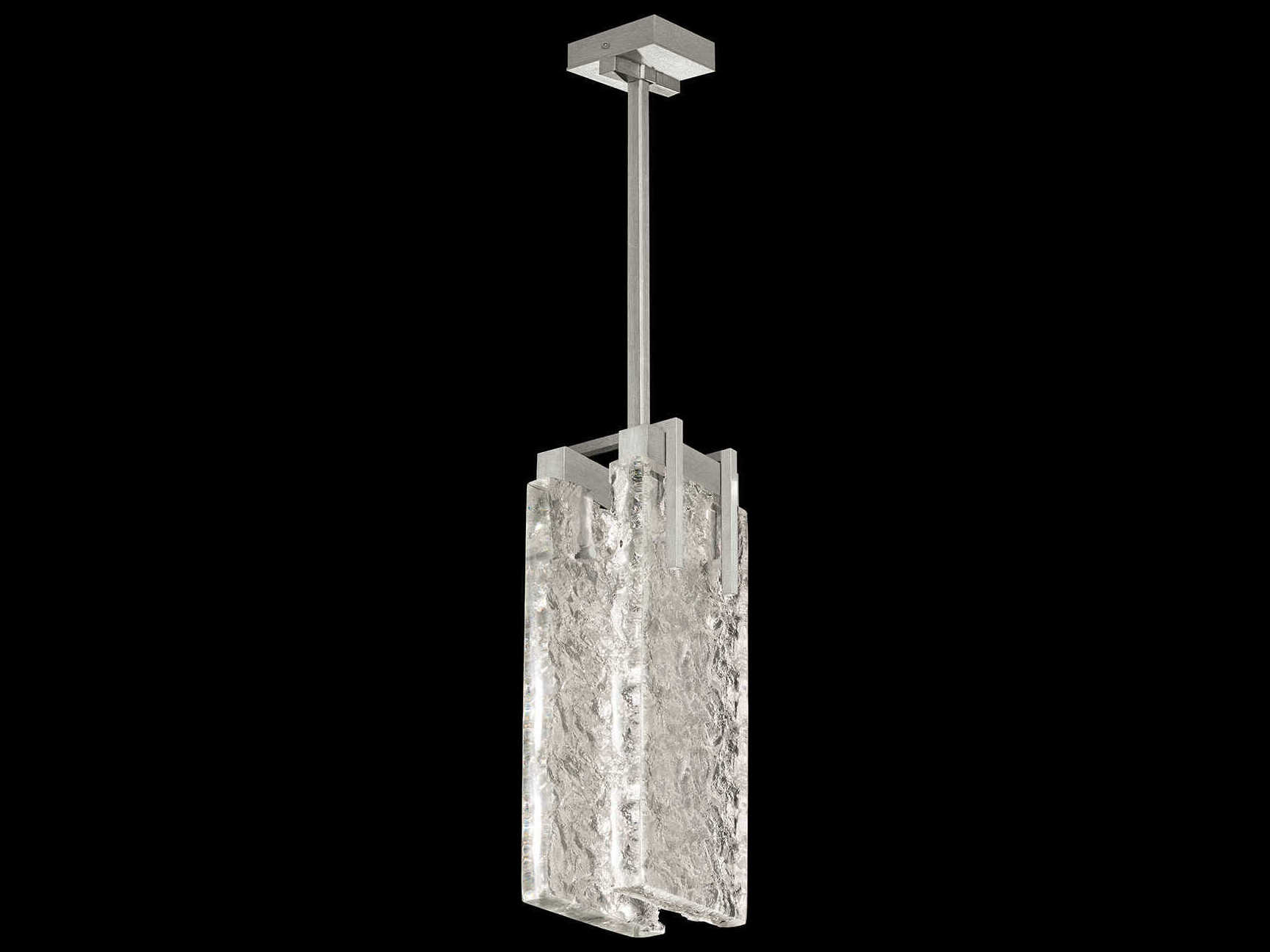Fine Art Handcrafted Lighting Terra 2-Light Silver Geometric Mini Pendant
