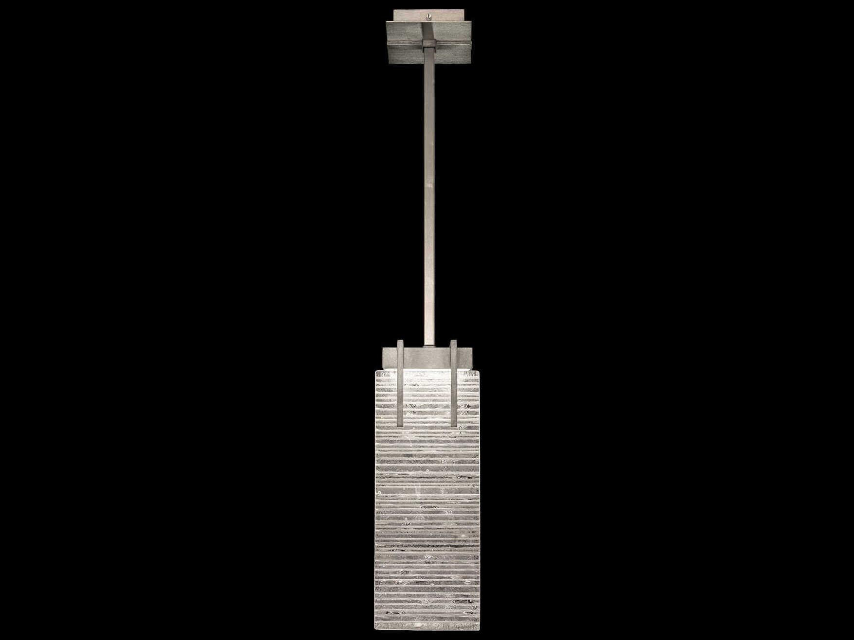 Fine Art Handcrafted Lighting Terra 2-Light Silver Geometric Mini Pendant