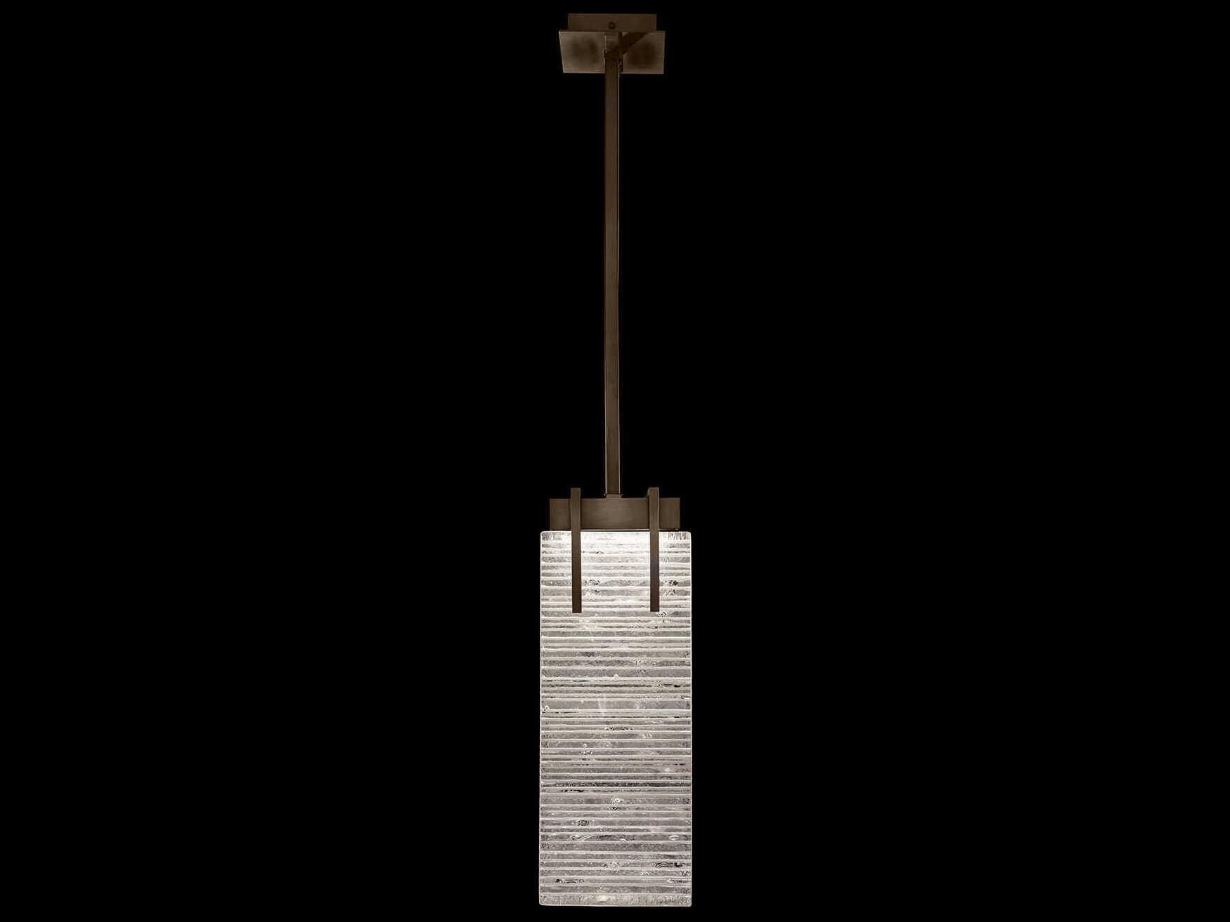Fine Art Handcrafted Lighting Terra 2-Light Bronze Geometric Mini Pendant