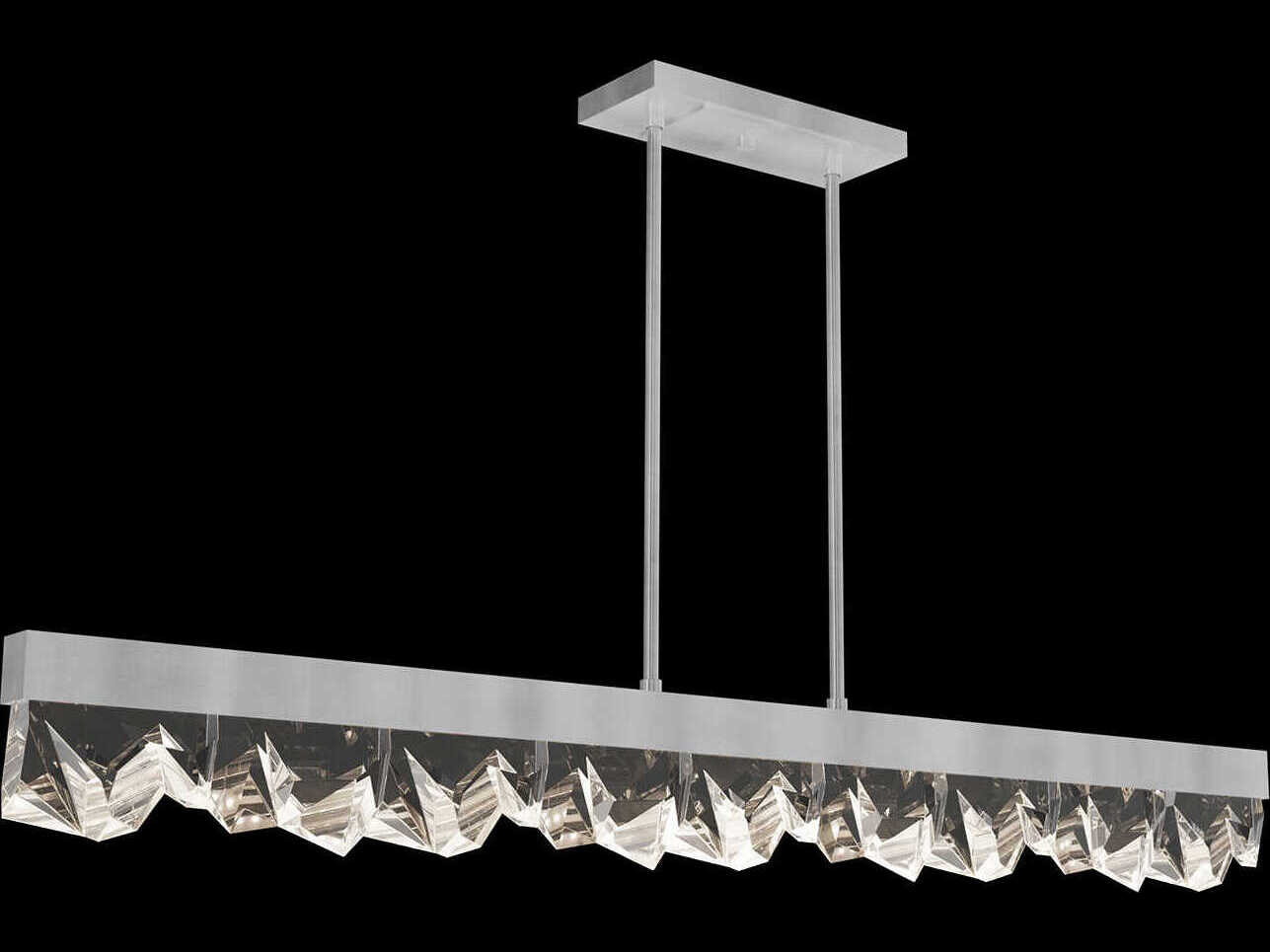 Fine Art Handcrafted Lighting Strata 3-Light Linear Island Pendant