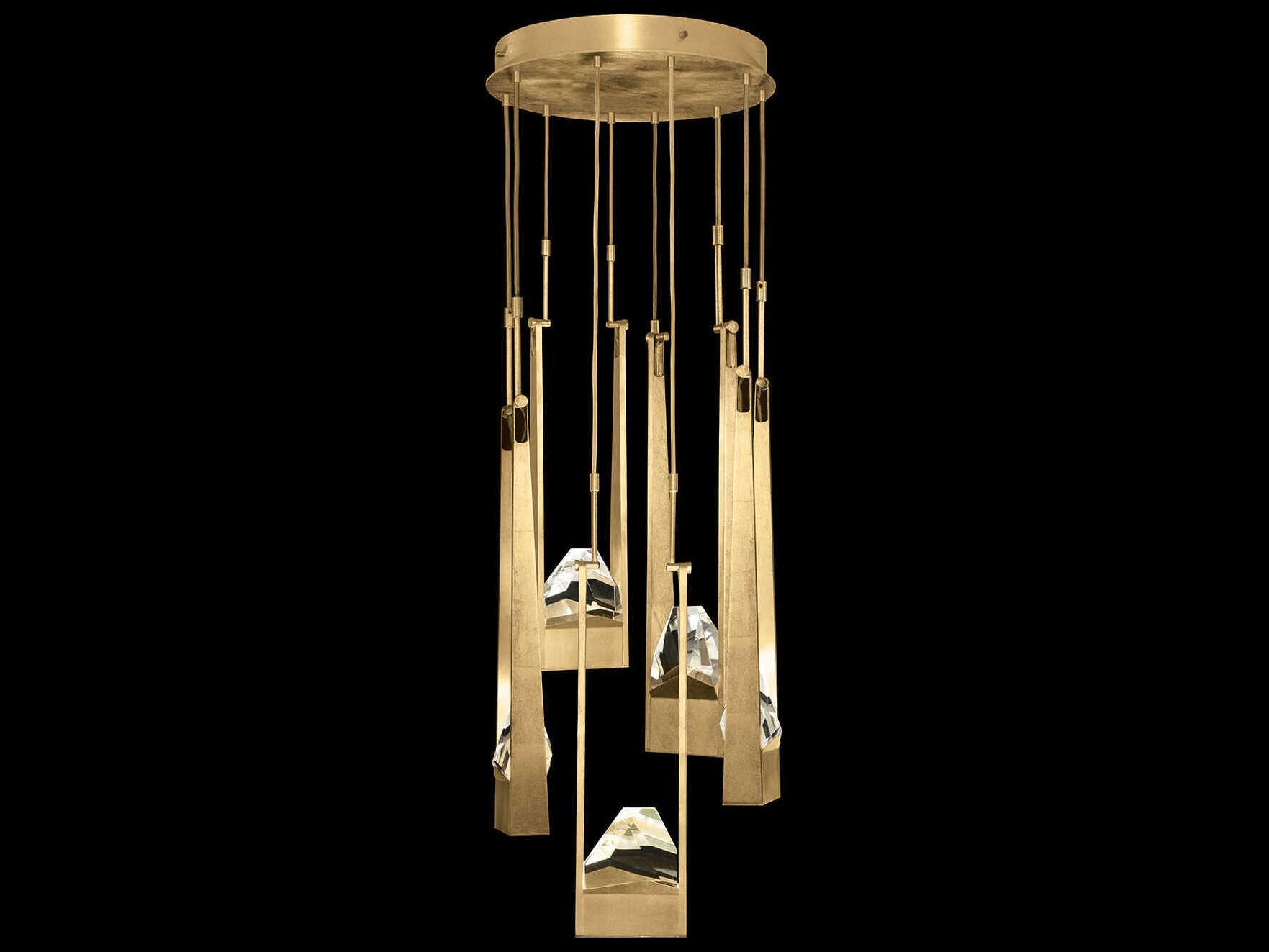 Fine Art Handcrafted Lighting Strata 10-Light Geometric Pendant