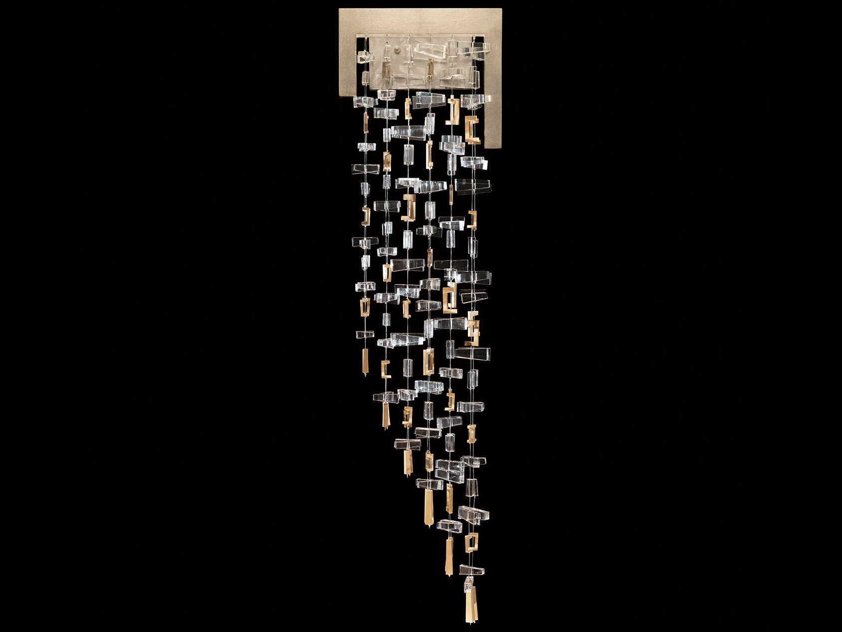 Fine Art Handcrafted Lighting Capri 2-Light Soft Gold Leaf Wall Sconce