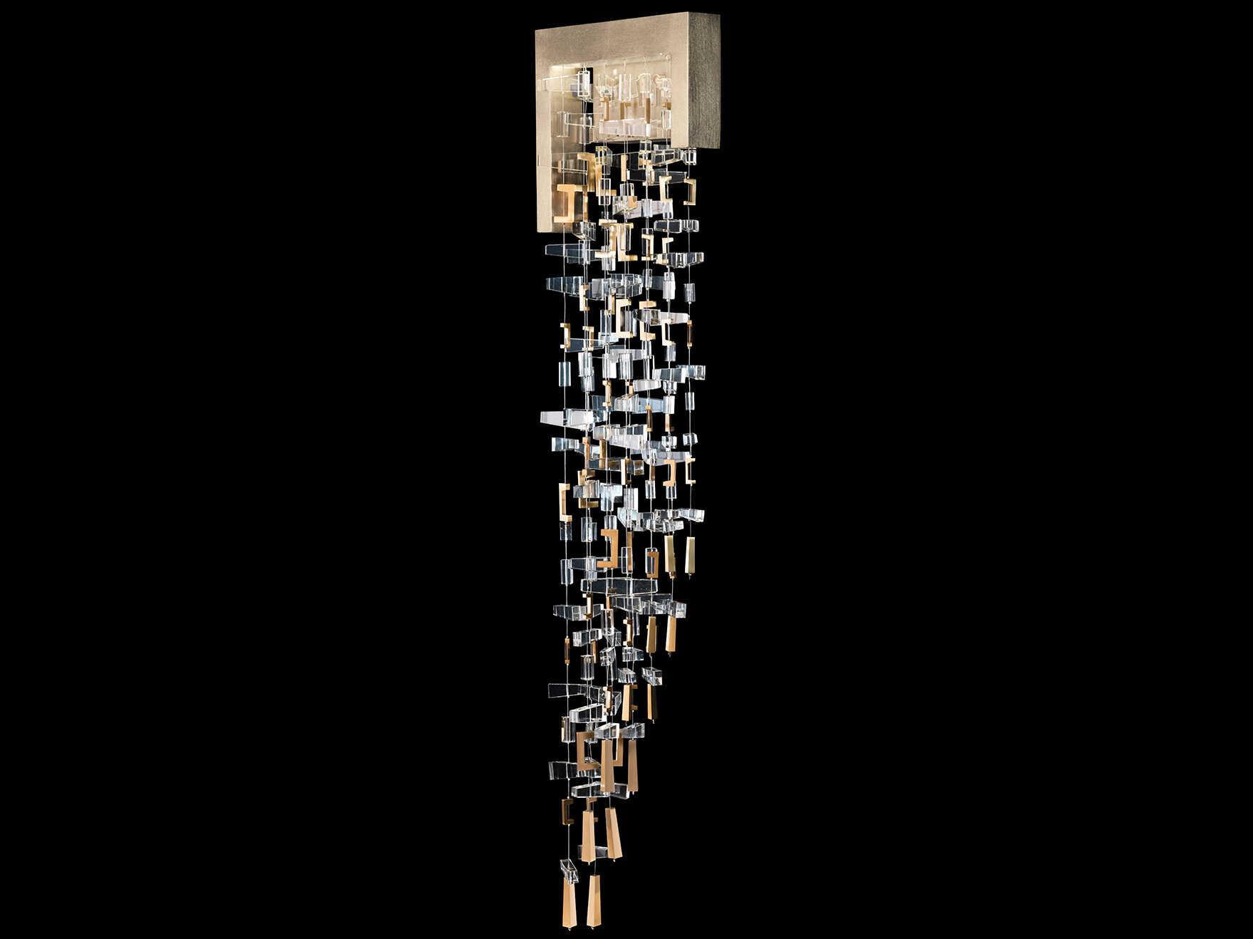 Fine Art Handcrafted Lighting Capri 2-Light Soft Gold Leaf Wall Sconce