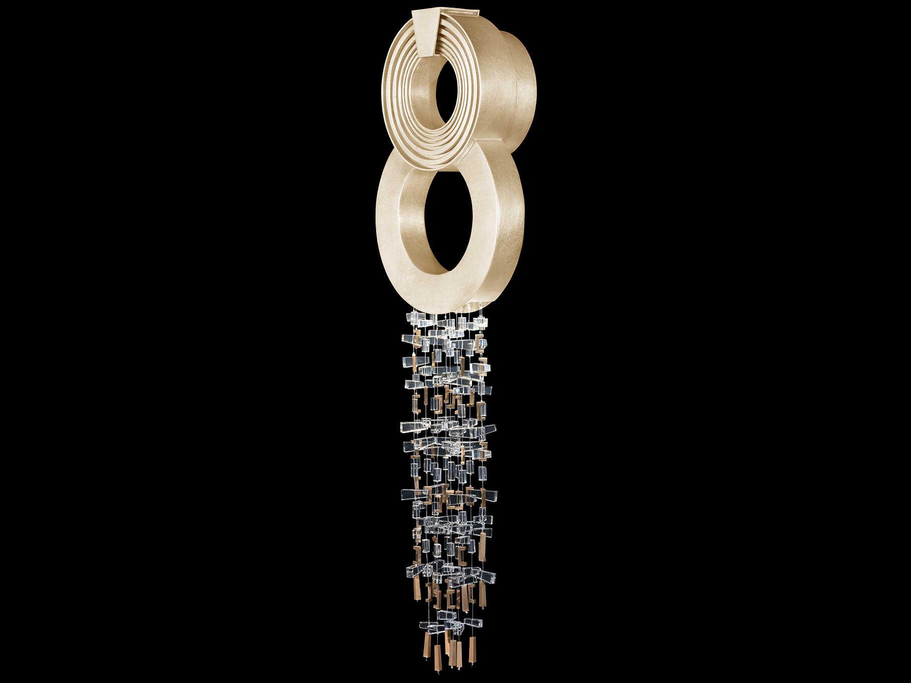 Fine Art Handcrafted Lighting Capri 2-Light Soft Gold Leaf Wall Sconce