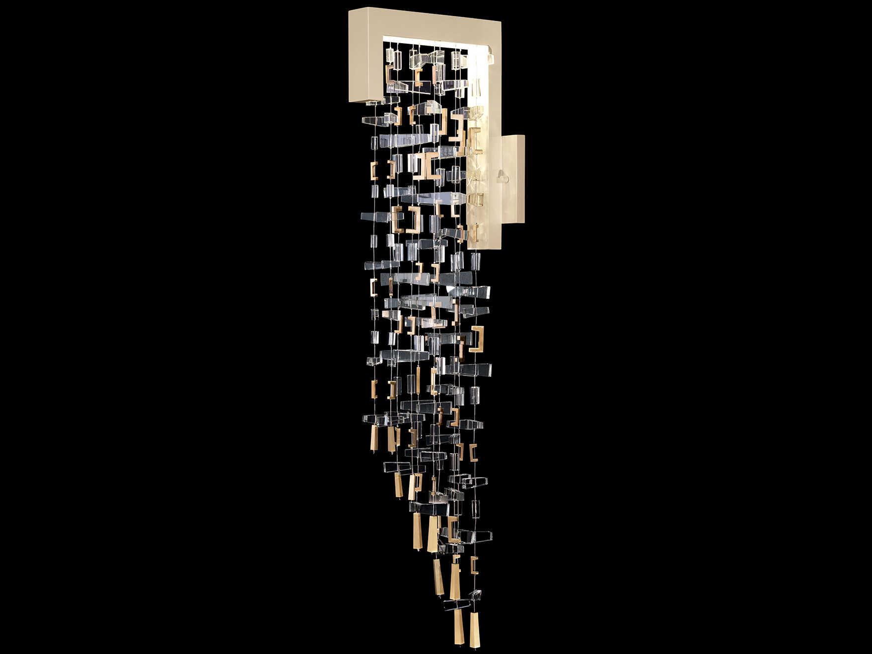 Fine Art Handcrafted Lighting Capri 2-Light Soft Gold Leaf Wall Sconce