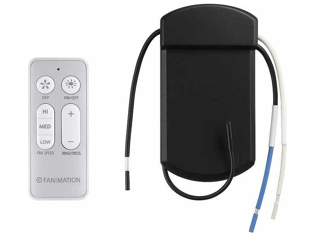 Fanimation Controls Ceiling Fan Hand-held Remote and Receiver Reversing - 3 Speed Fan and Light - White