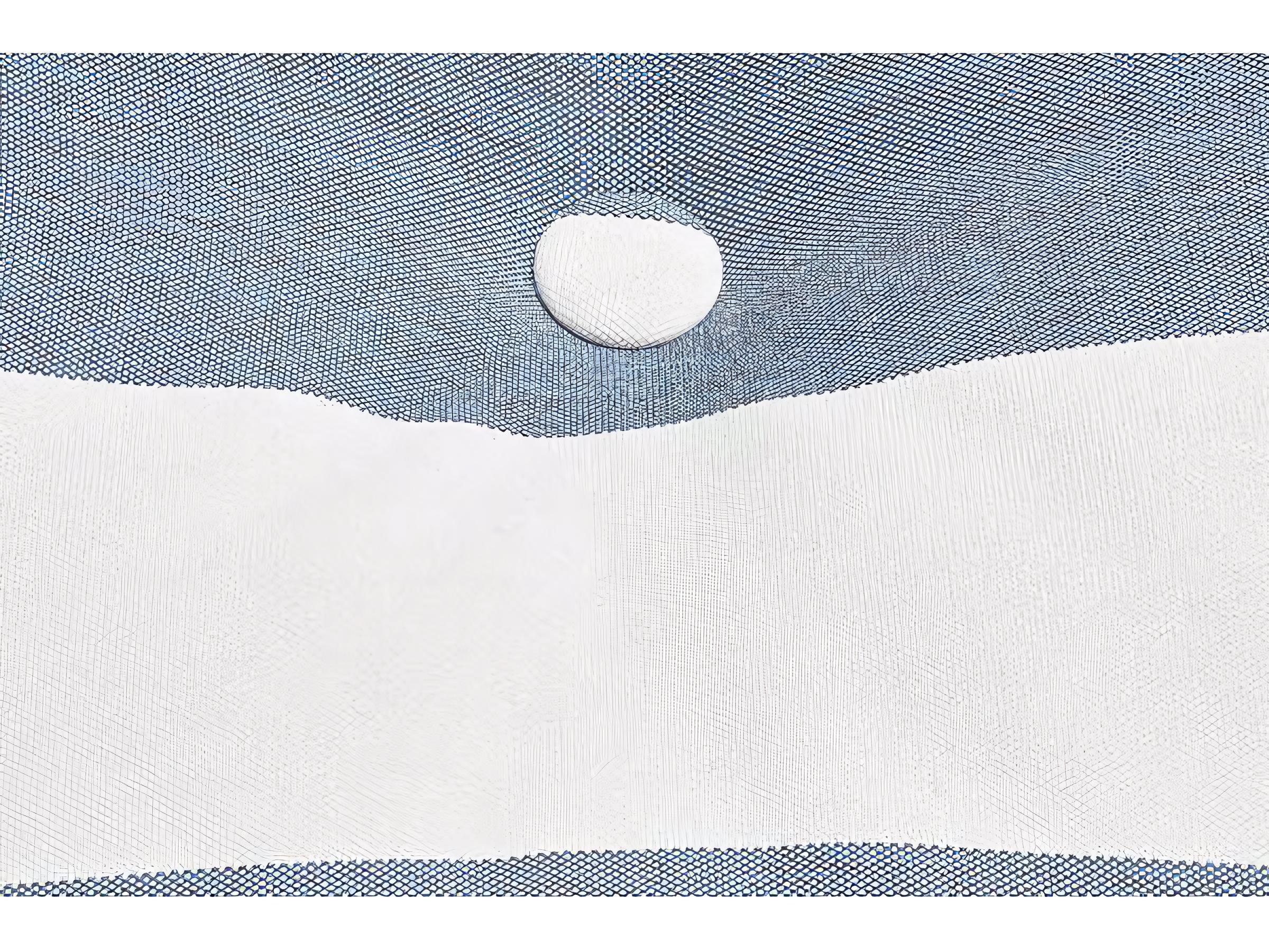 Fatboy Outdoor Circle Pillow in Stripe Ocean Blue