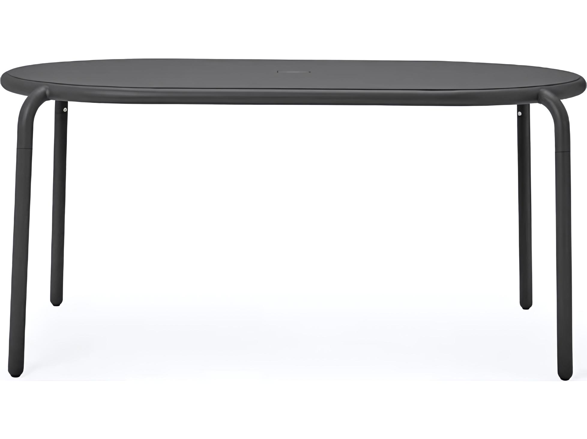 Fatboy Outdoor Toni Tavolo 63"W x 35 Oval Dining Table in Anthracite