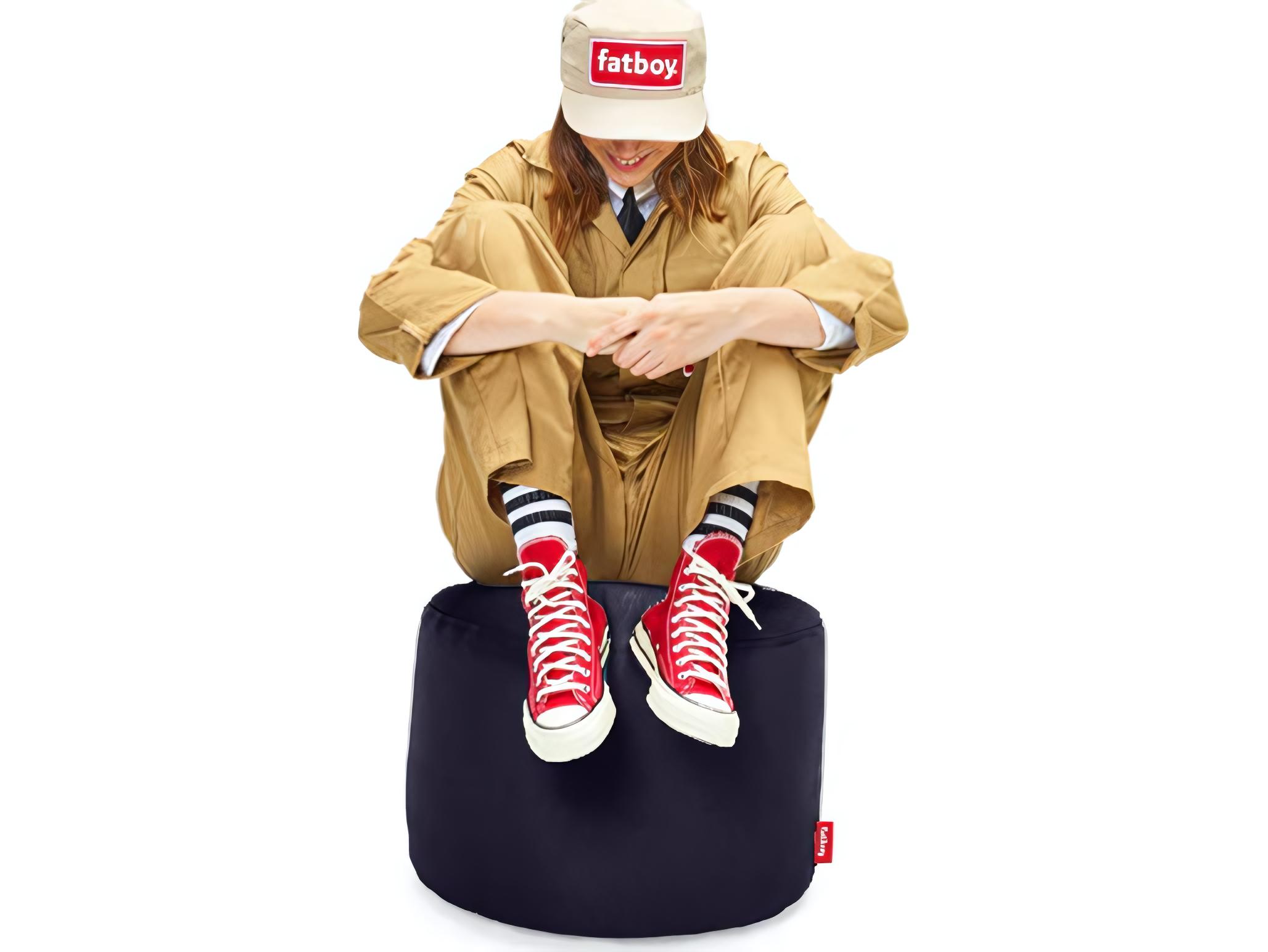 Fatboy Outdoor Point Pouf Ottoman in Dark Ocean