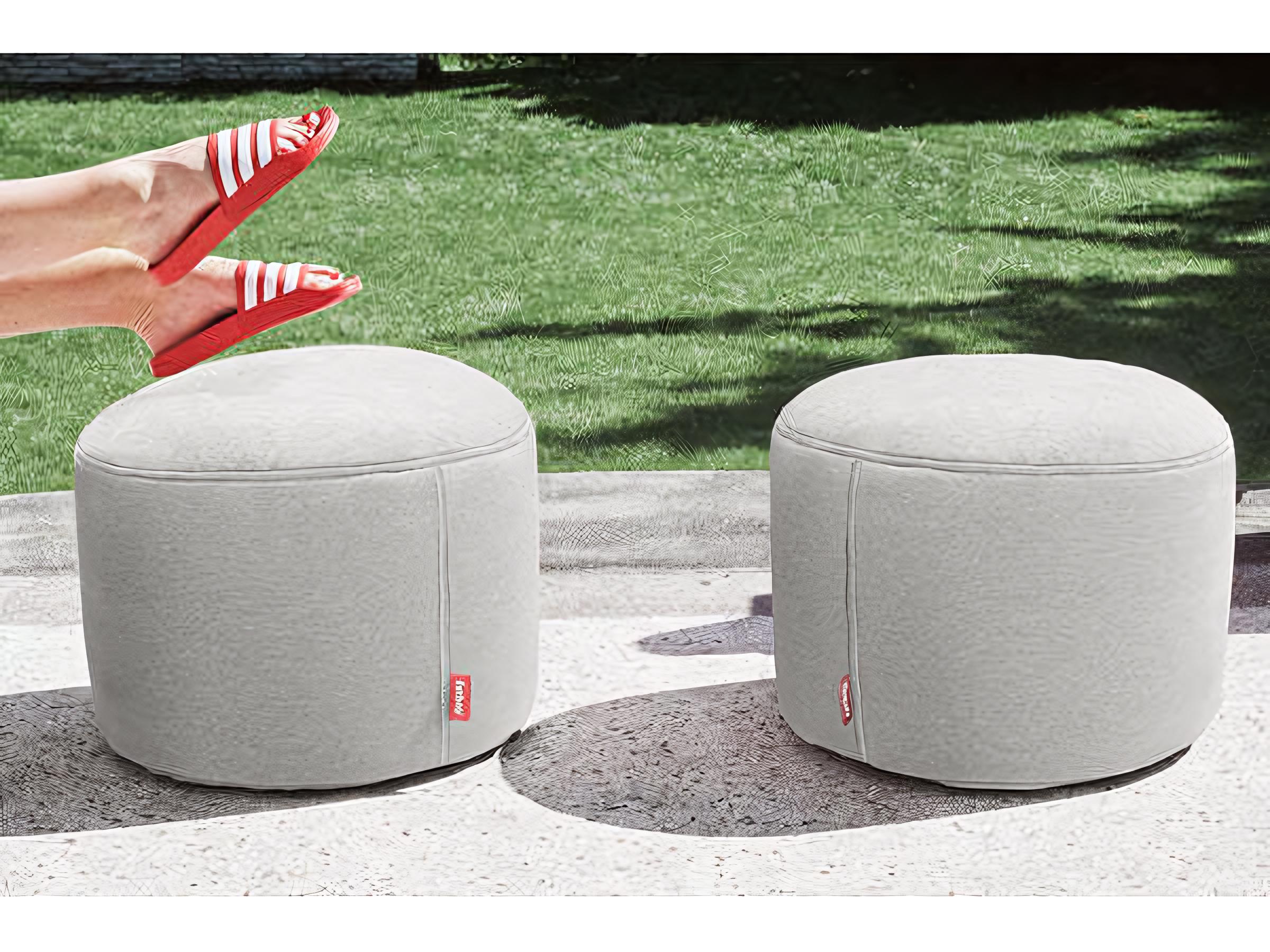 Fatboy Outdoor Point Pouf Ottoman in Mist
