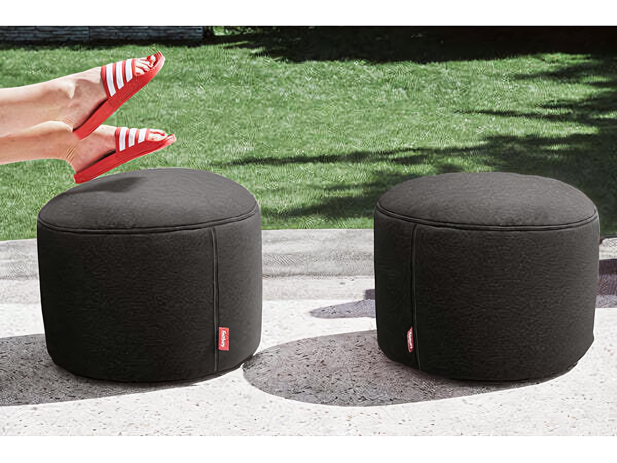 Fatboy OutdoorPoint Pouf Ottoman in Thunder Grey