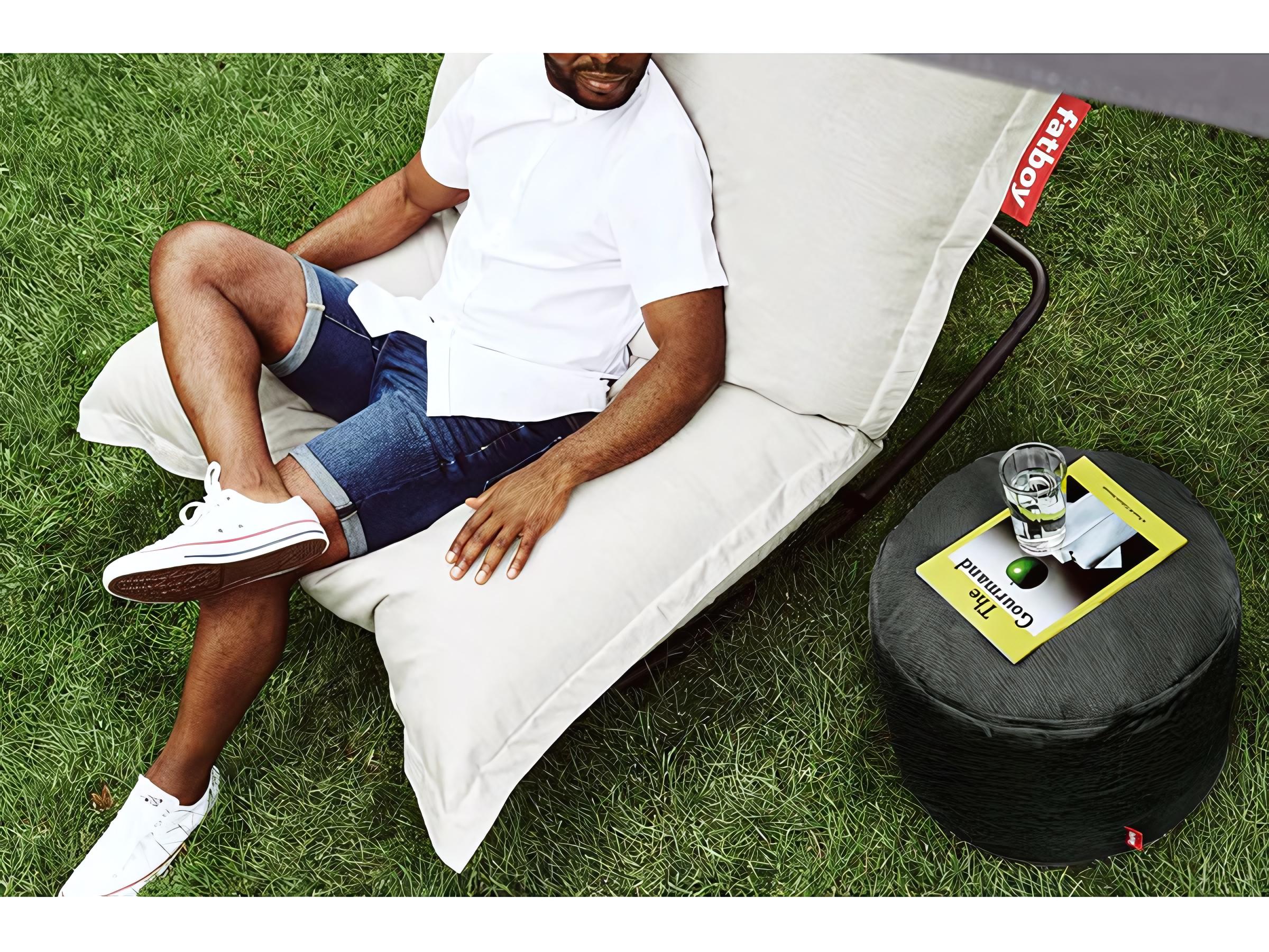 Fatboy OutdoorPoint Pouf Ottoman in Thunder Grey