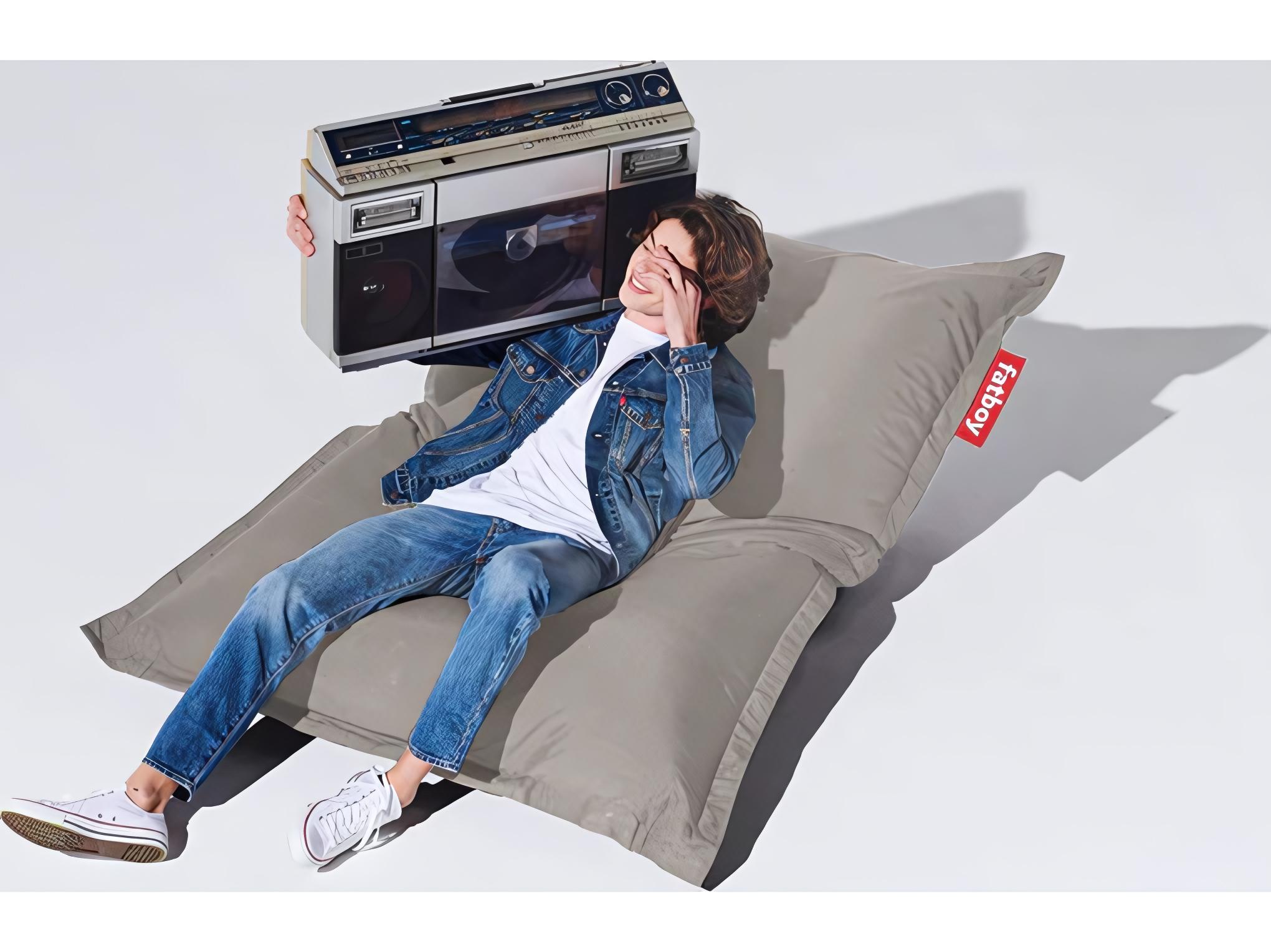 Fatboy Outdoor Original Slim Bean Bag Chair in Grey Taupe