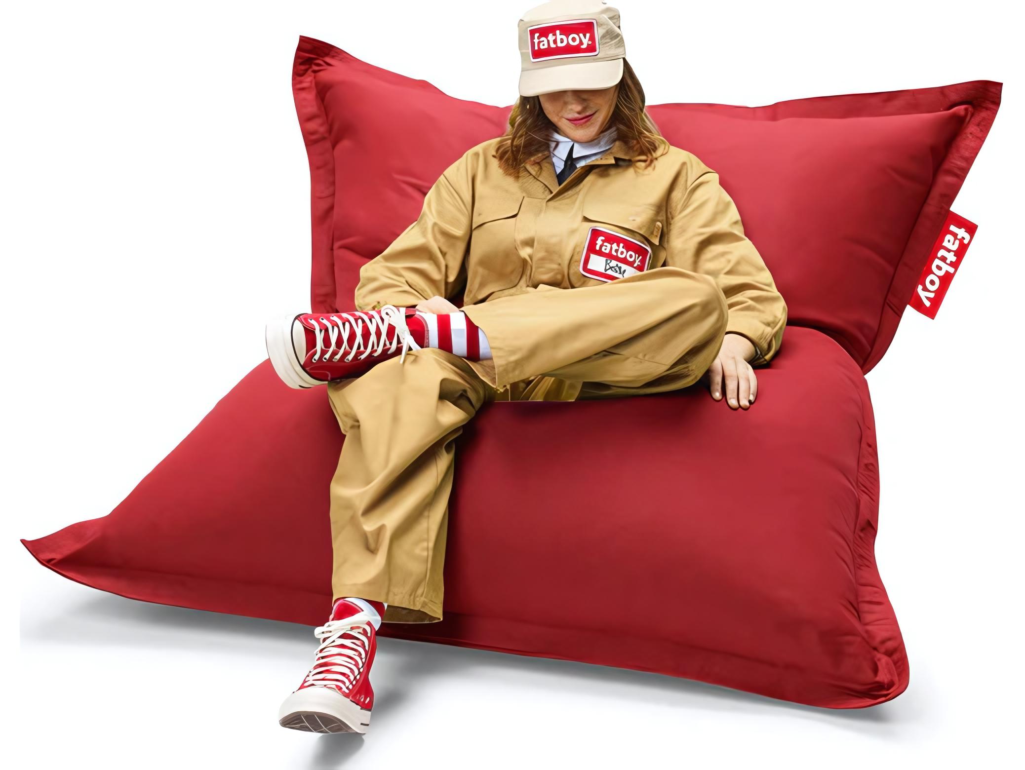 Fatboy Outdoor Original Slim Bean Bag Chair in Red