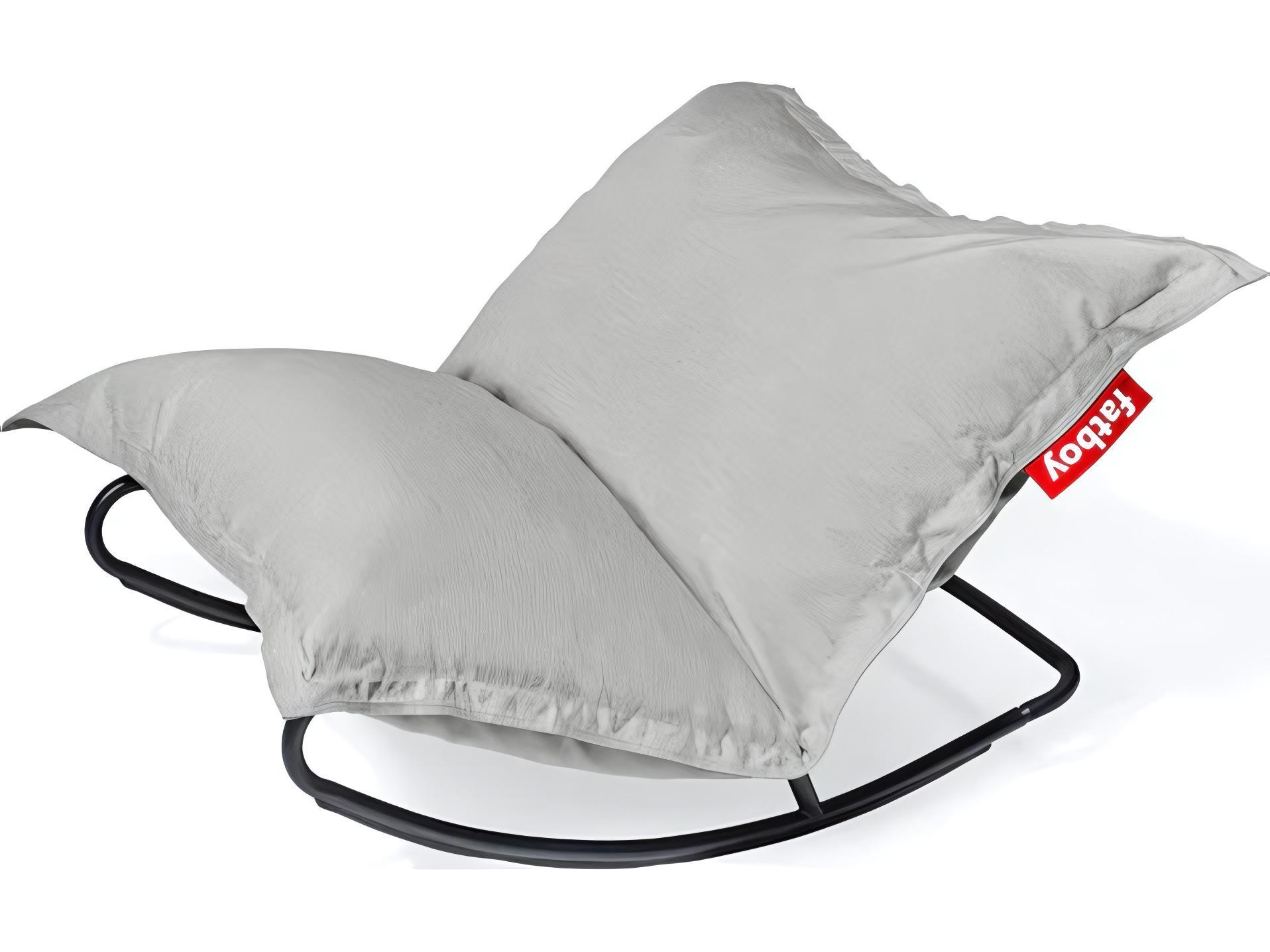 Fatboy Outdoor Original Slim Bean Bag Chair Rock 'n Roll Rocker Bundle in Mist