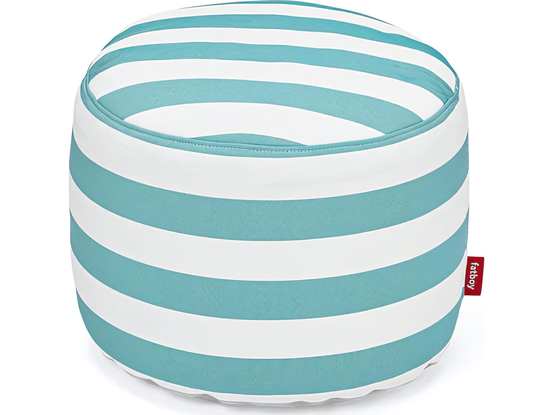 Fatboy Outdoor Point Pouf Ottoman in Stripe Azur