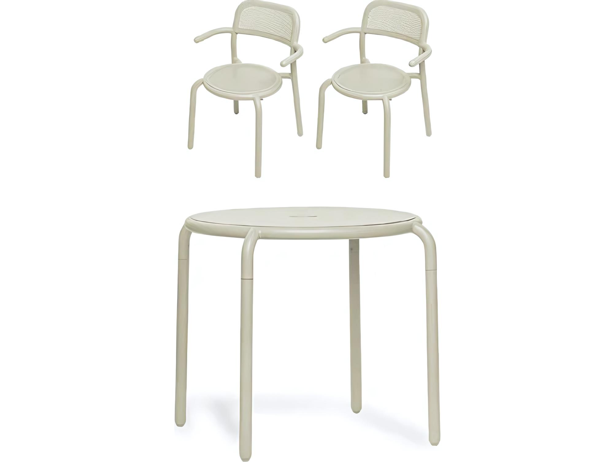 Fatboy Outdoor Toni Bistro Set with Armchairs in Desert
