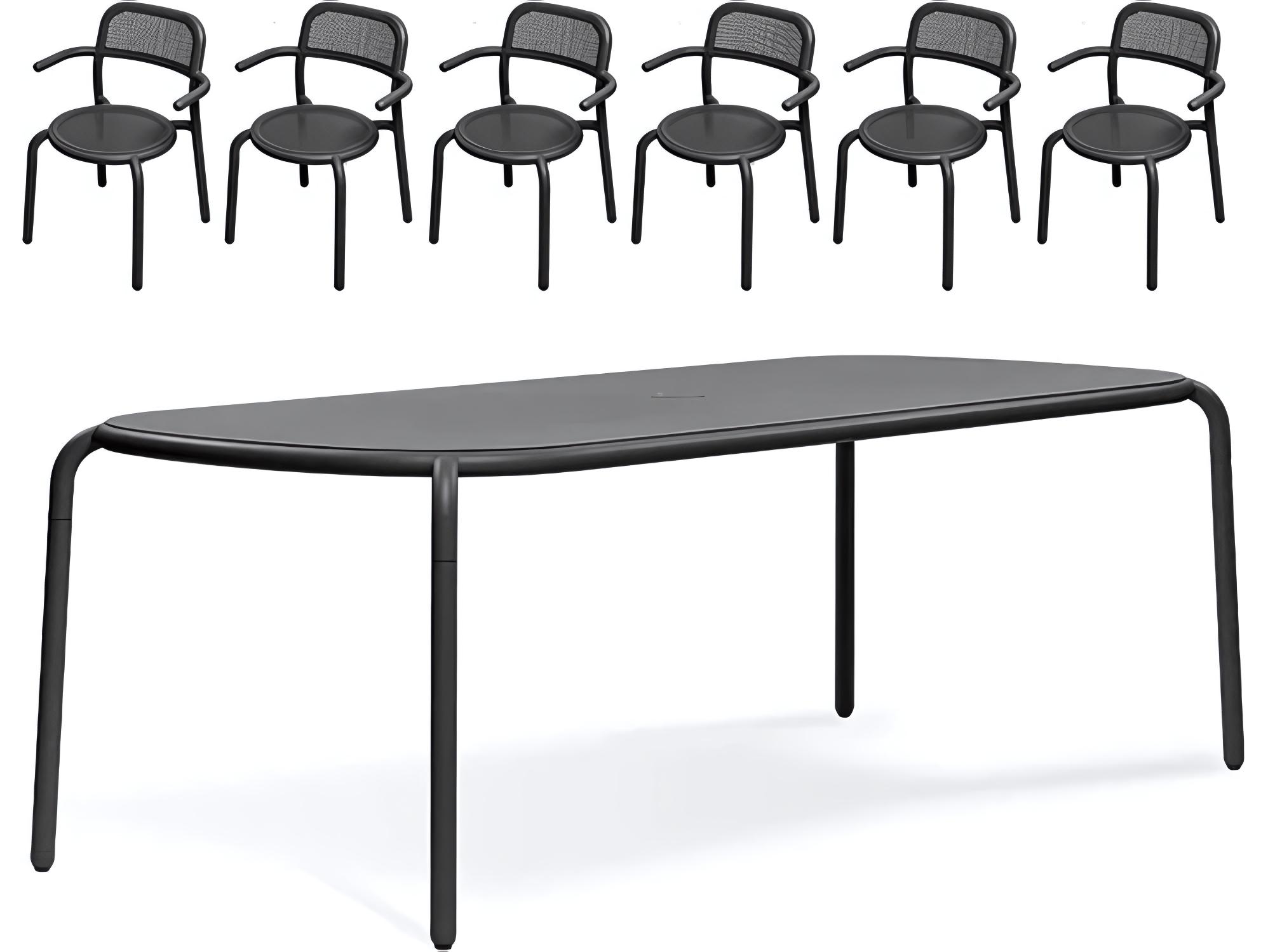 Fatboy OutdoorToni Tablo Dining Set with Armchairs in Anthracite