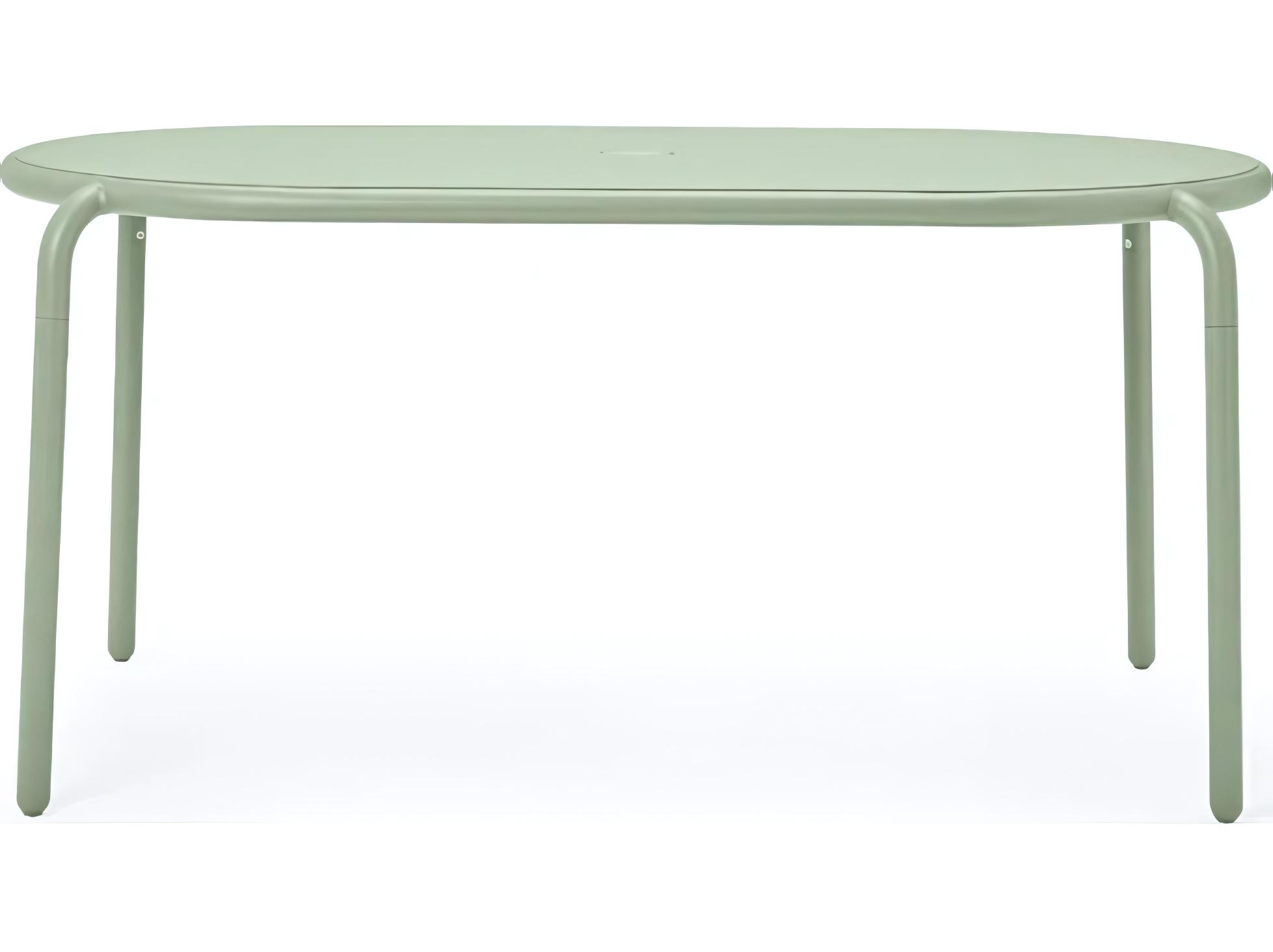 Fatboy Outdoor Toni Tavolo Dining Set with Side Chairs in Mist Green