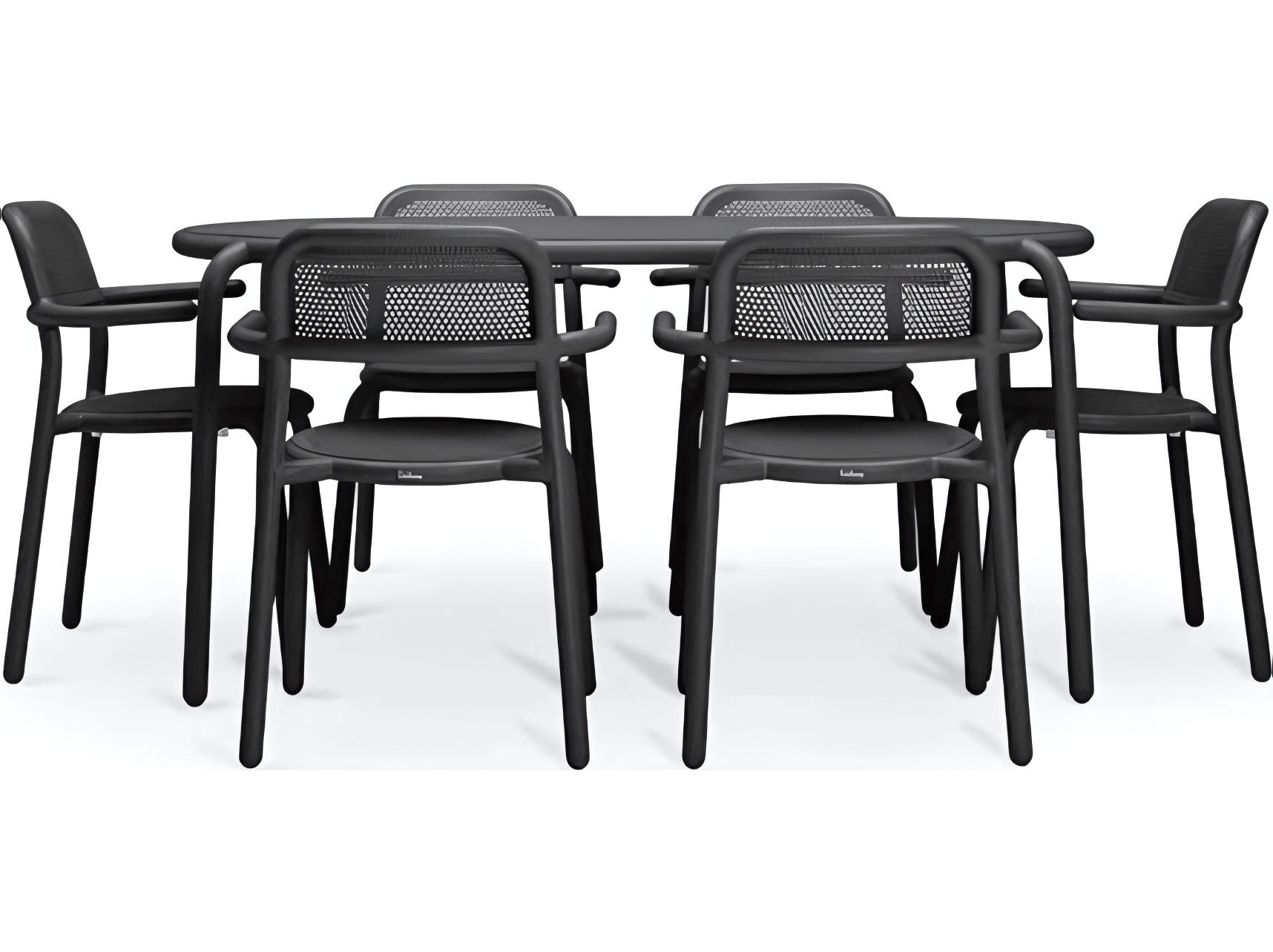 Fatboy Outdoor Toni Tavolo Dining Set with Armchairs in Anthracite