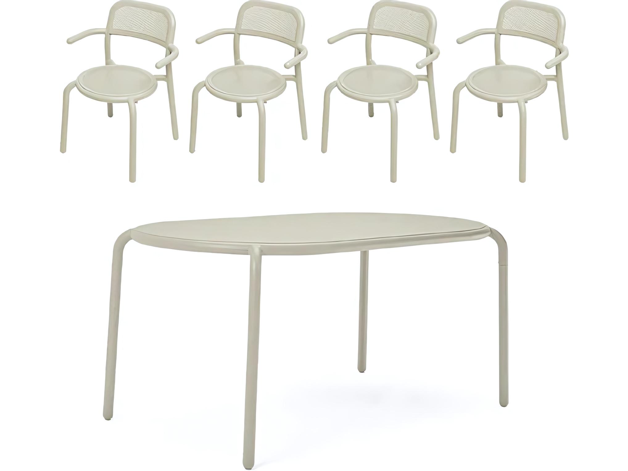 Fatboy Outdoor Toni Tavolo Dining Set with Armchairs in Desert
