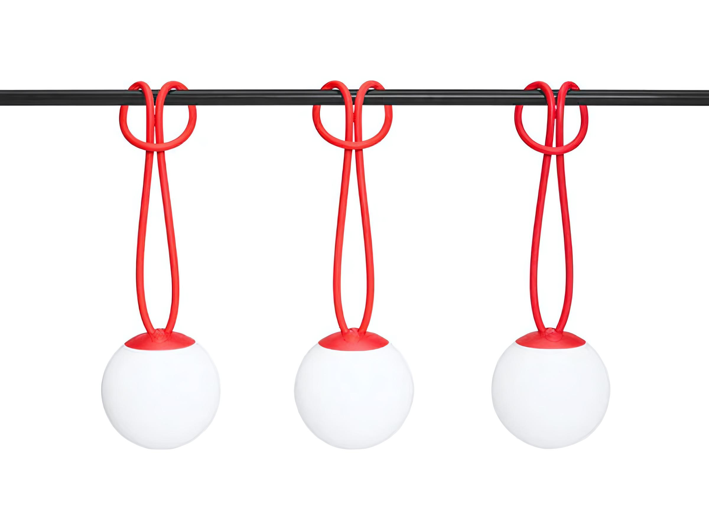 Fatboy Outdoor Bolleke Mini Hanging Lamp (Set of 3) in Red