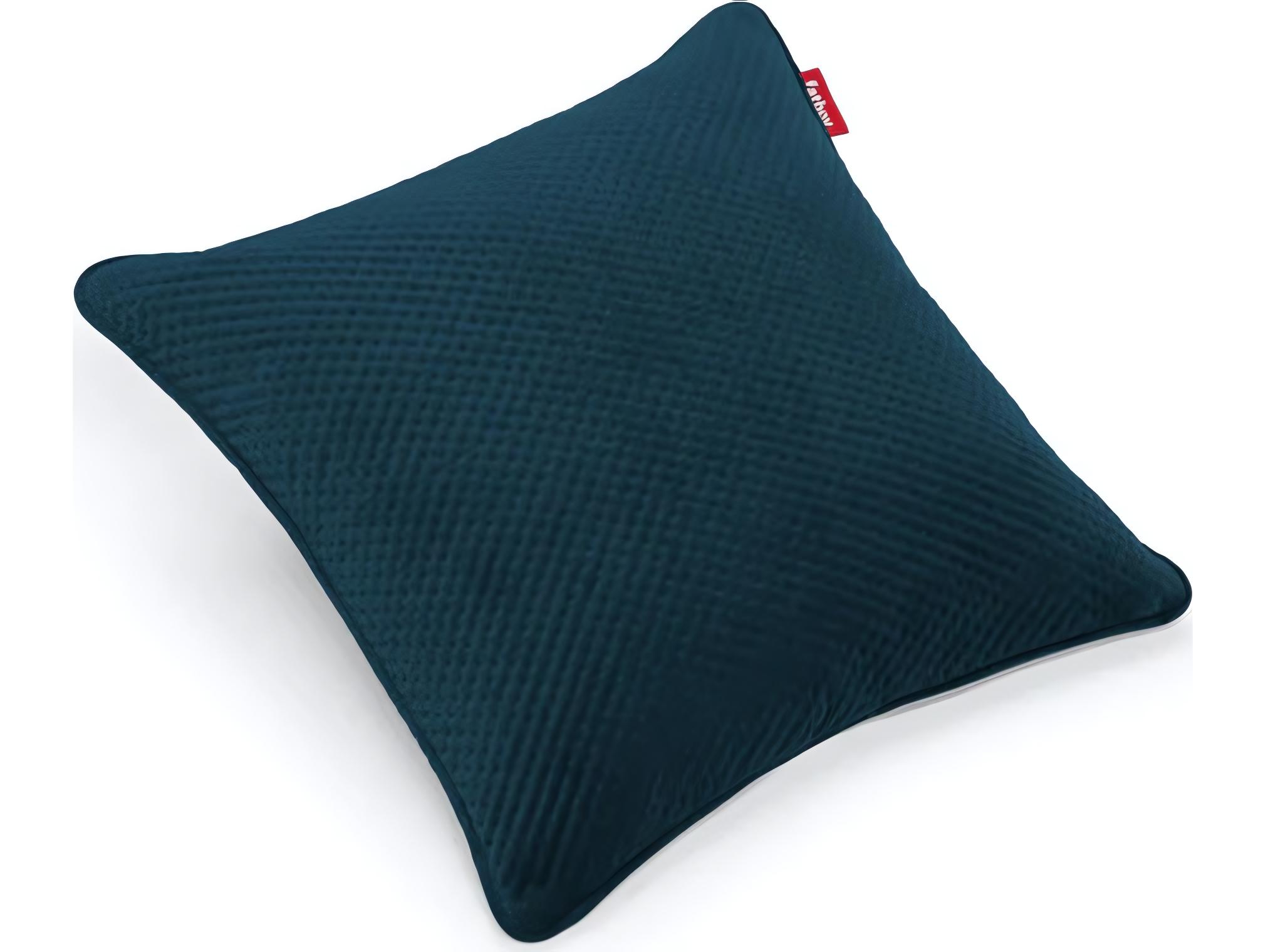 Fatboy Square Recycled Royal Velvet Accent Pillow in Deep Sea