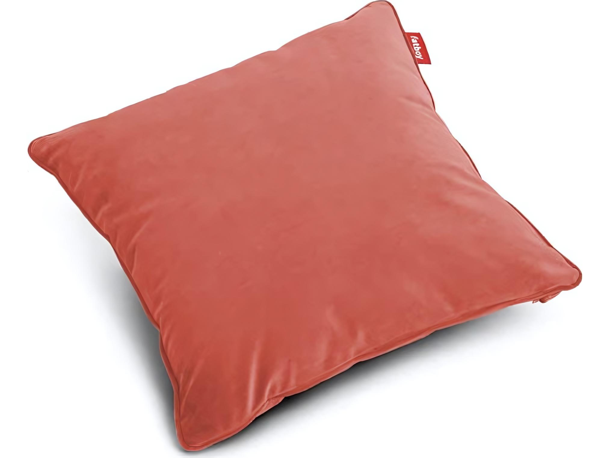 Fatboy Square Recycled Velvet Accent Pillow in Rhubarb