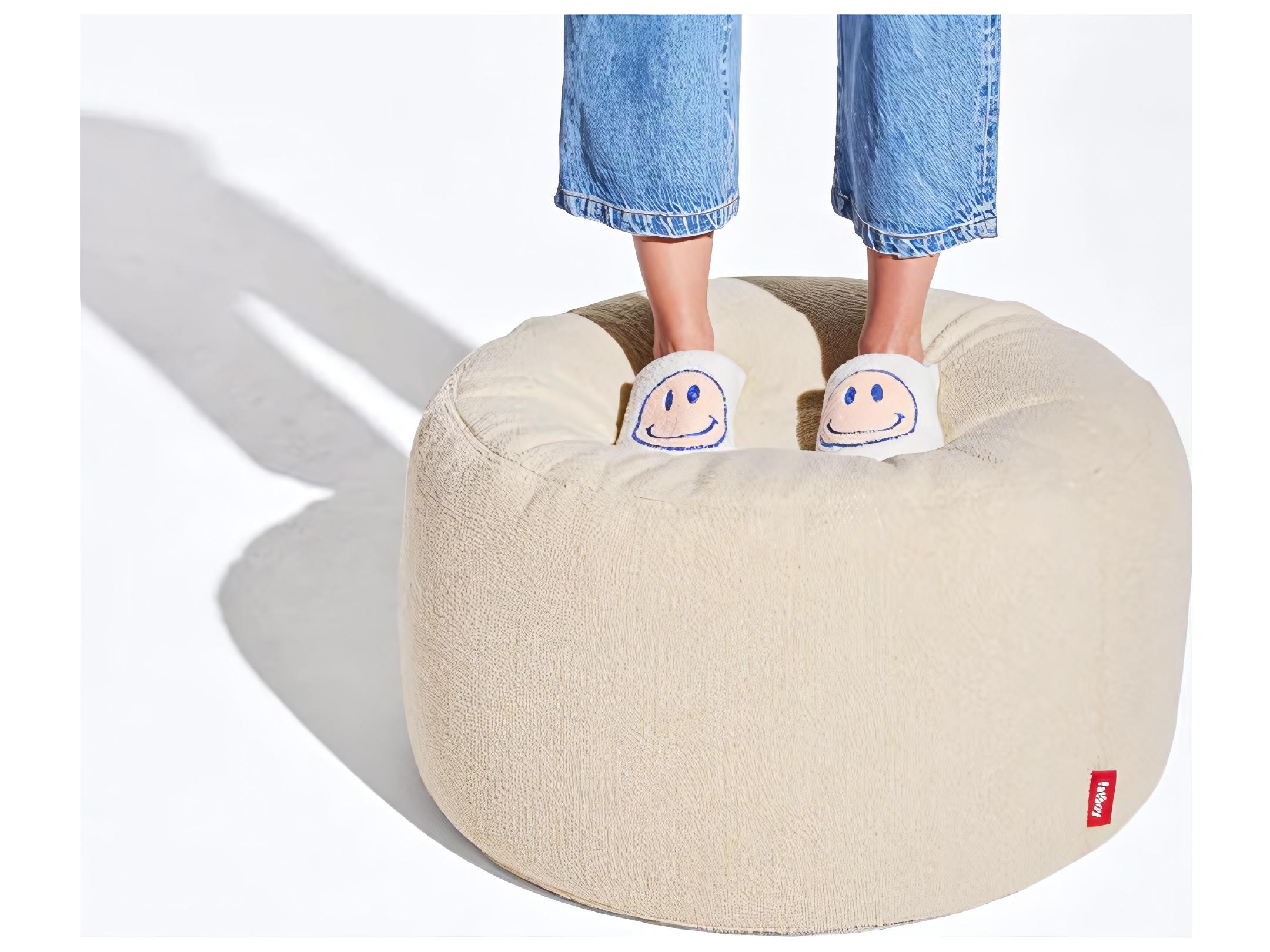 Fatboy Point Large Sherpa Pouf in Ecru