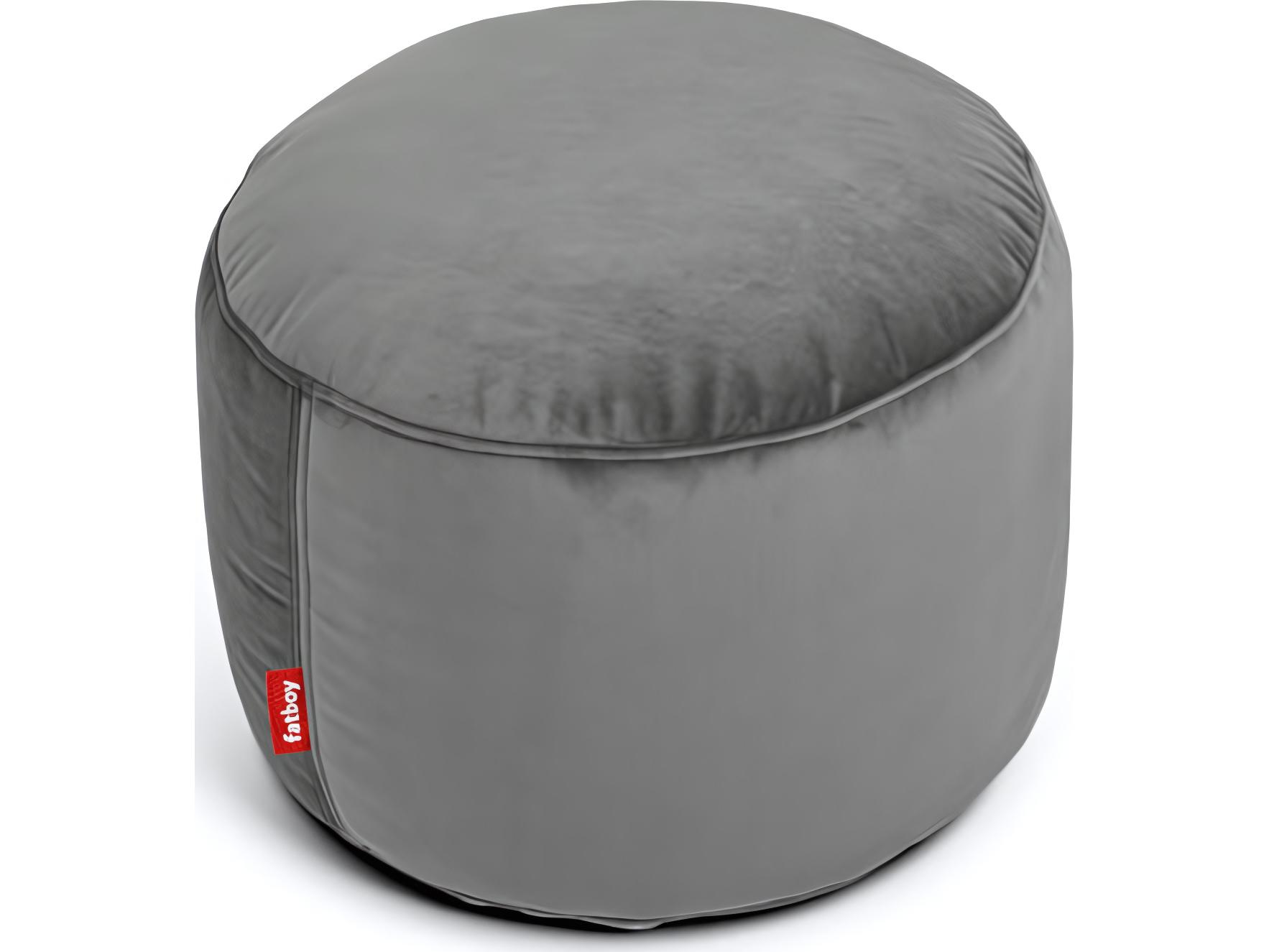 Fatboy Point Recycled Velvet Pouf Ottoman in Taupe