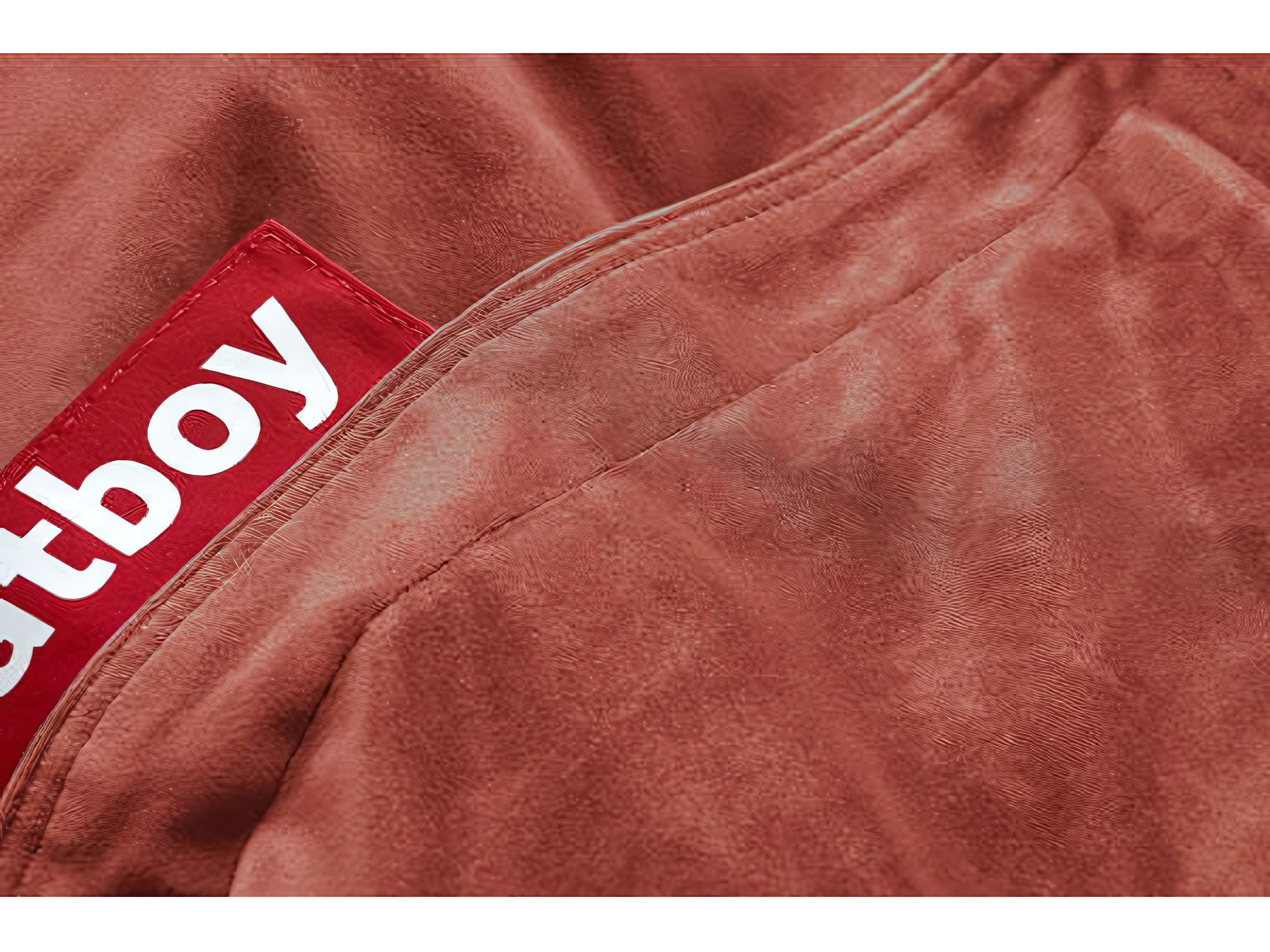 Fatboy Original Slim Recycled Velvet Bean Bag Chair in Rhubarb