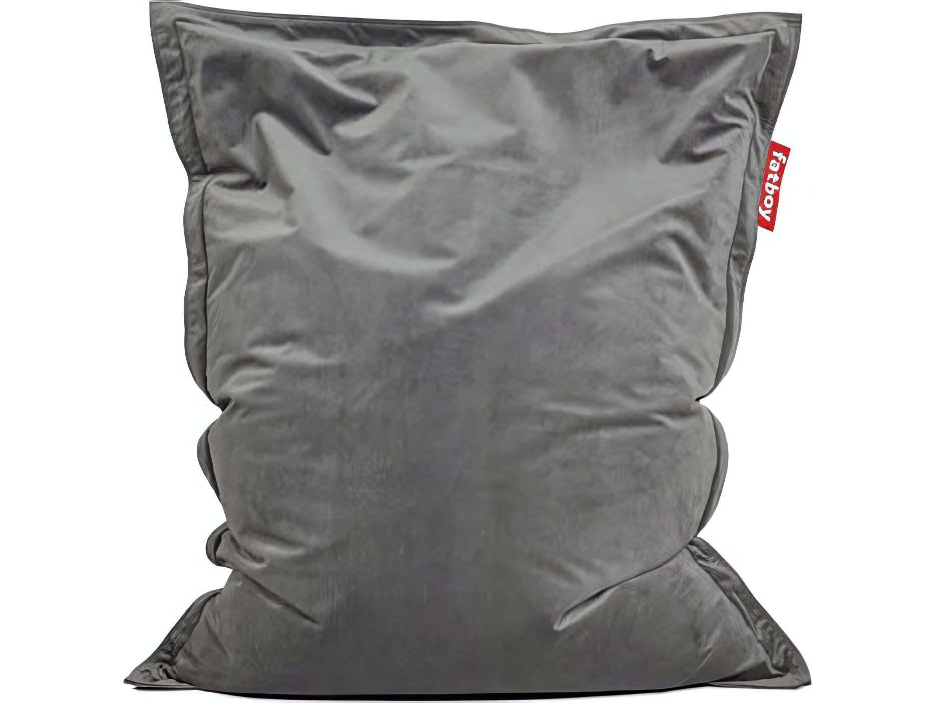 Fatboy Original Slim Recycled Velvet Bean Bag Chair in Taupe