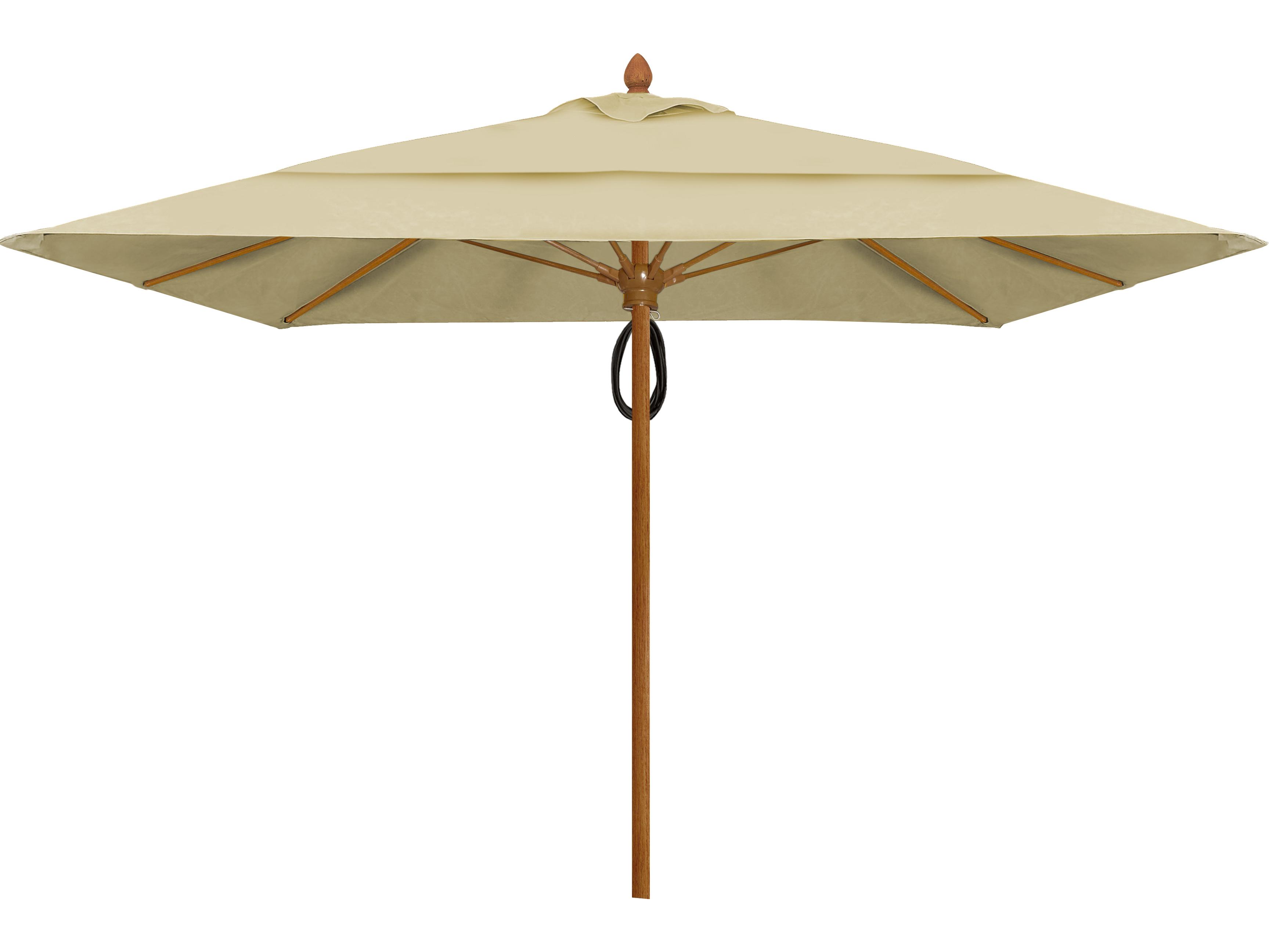 Fiberbuilt Outdoor Umbrellas Prestige - Diamante Fiberglass 10 Foot Square Pulley & Pin Outdoor Umbrella