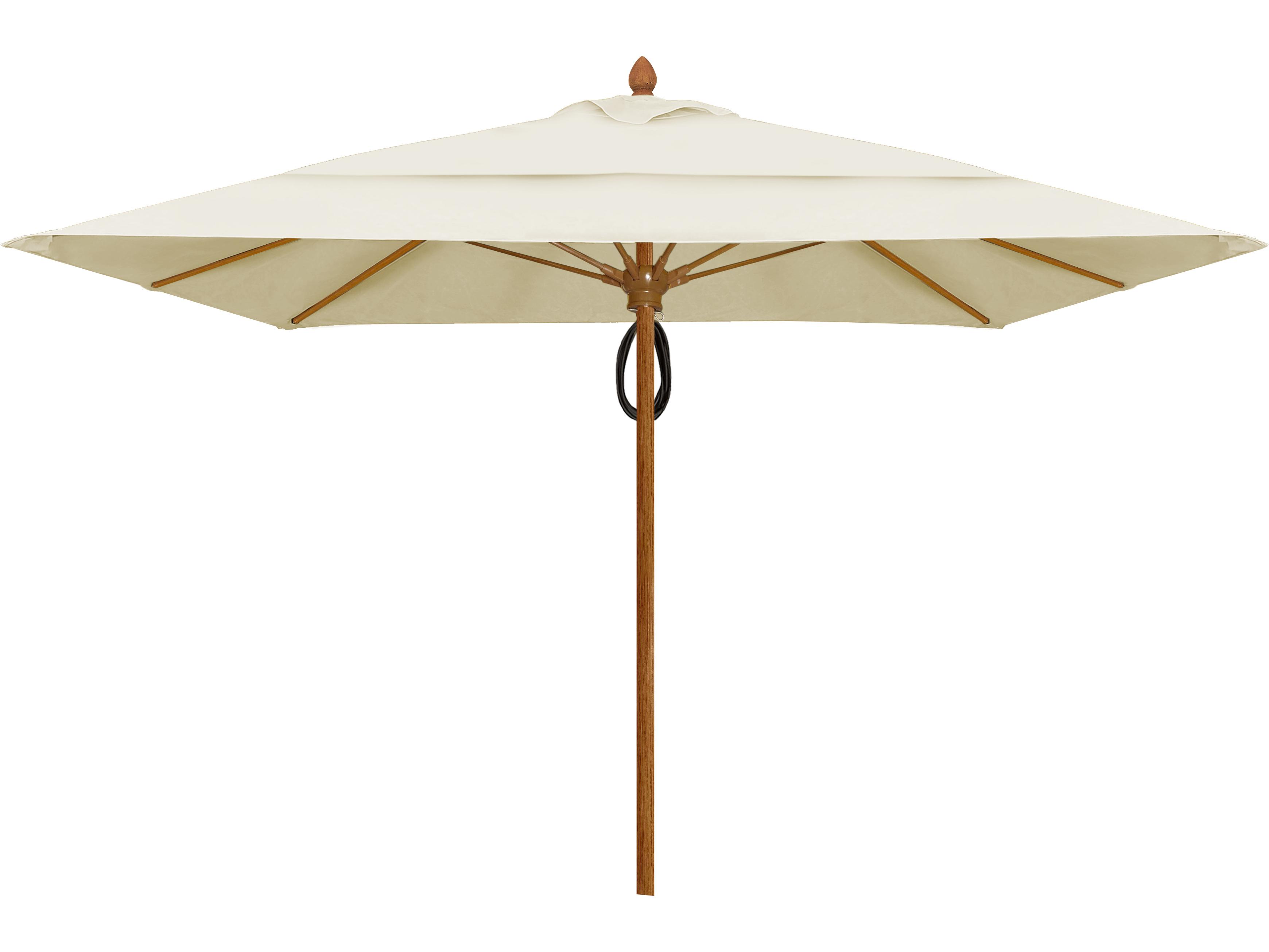 Fiberbuilt Outdoor Umbrellas Prestige - Diamante Fiberglass 10 Foot Square Pulley & Pin Outdoor Umbrella
