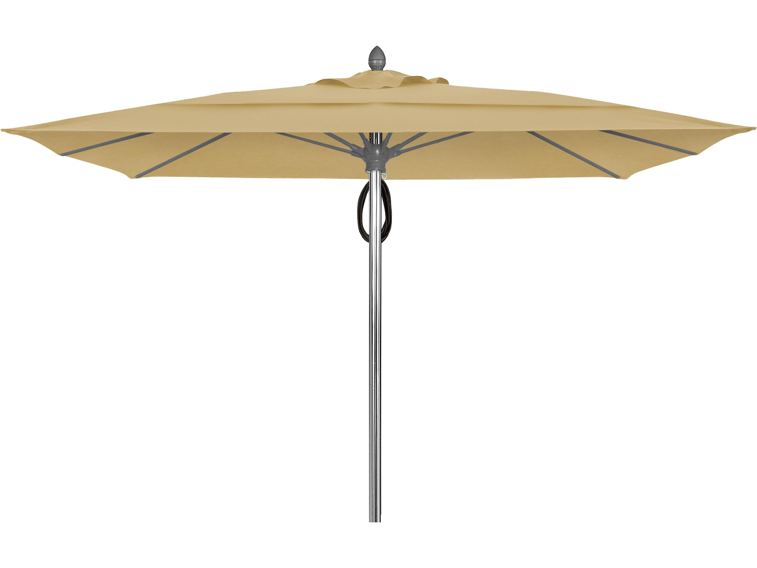 Fiberbuilt Patio Umbrellas Prestige - Oceana Fiberglass 10 Foot Square Pulley & Pin Patio Umbrella