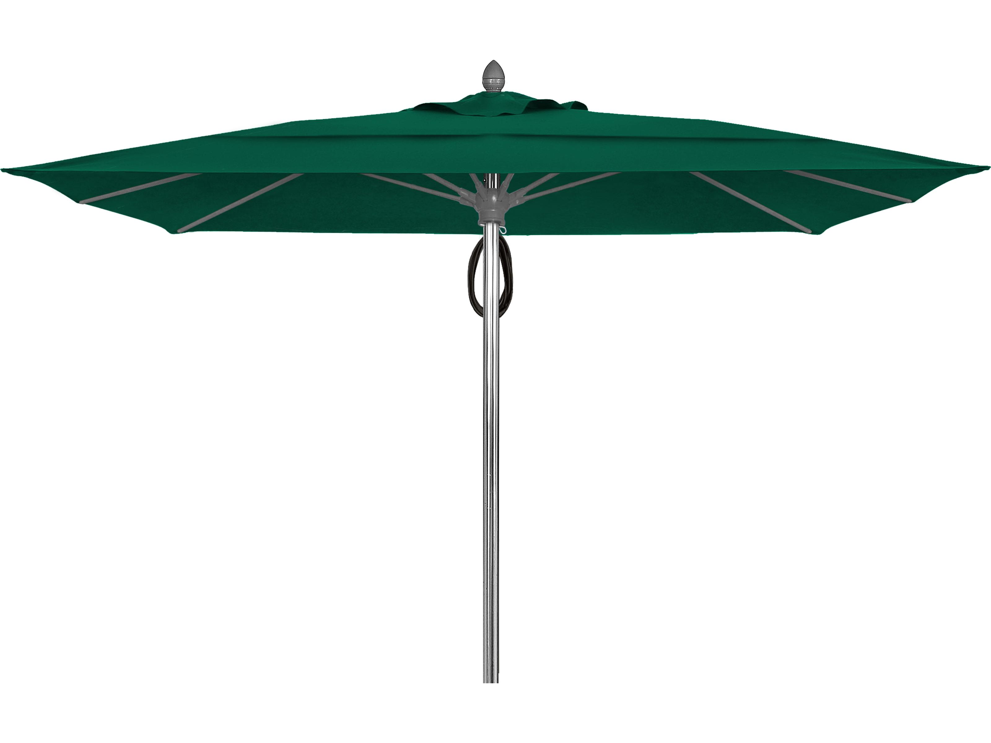Fiberbuilt Patio Umbrellas Prestige - Oceana Fiberglass 10 Foot Square Pulley & Pin Patio Umbrella