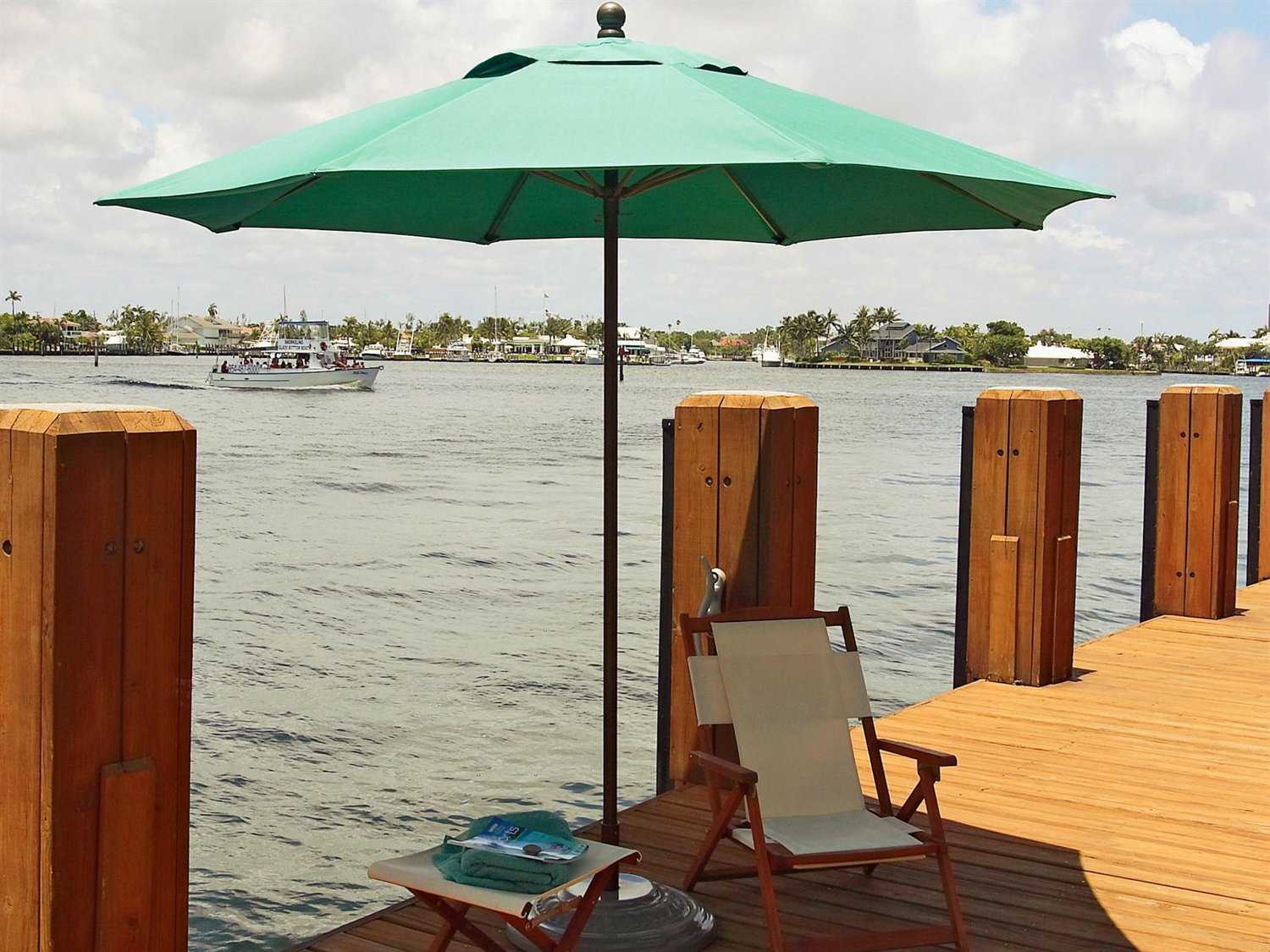 Fiberbuilt Lucaya 11 Foot Octagon Pulley Aluminum Outdoor Umbrella