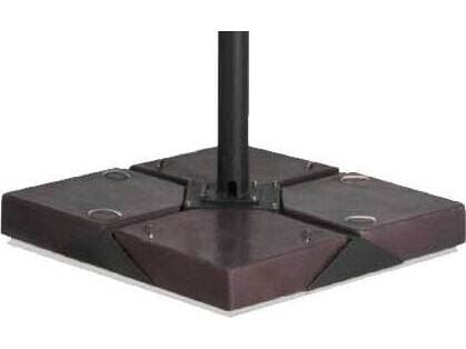 Fiberbuilt Patio Umbrellas Euro - Venice Aluminum Carbon 20 Foot Square Manual Lift Patio Umbrella