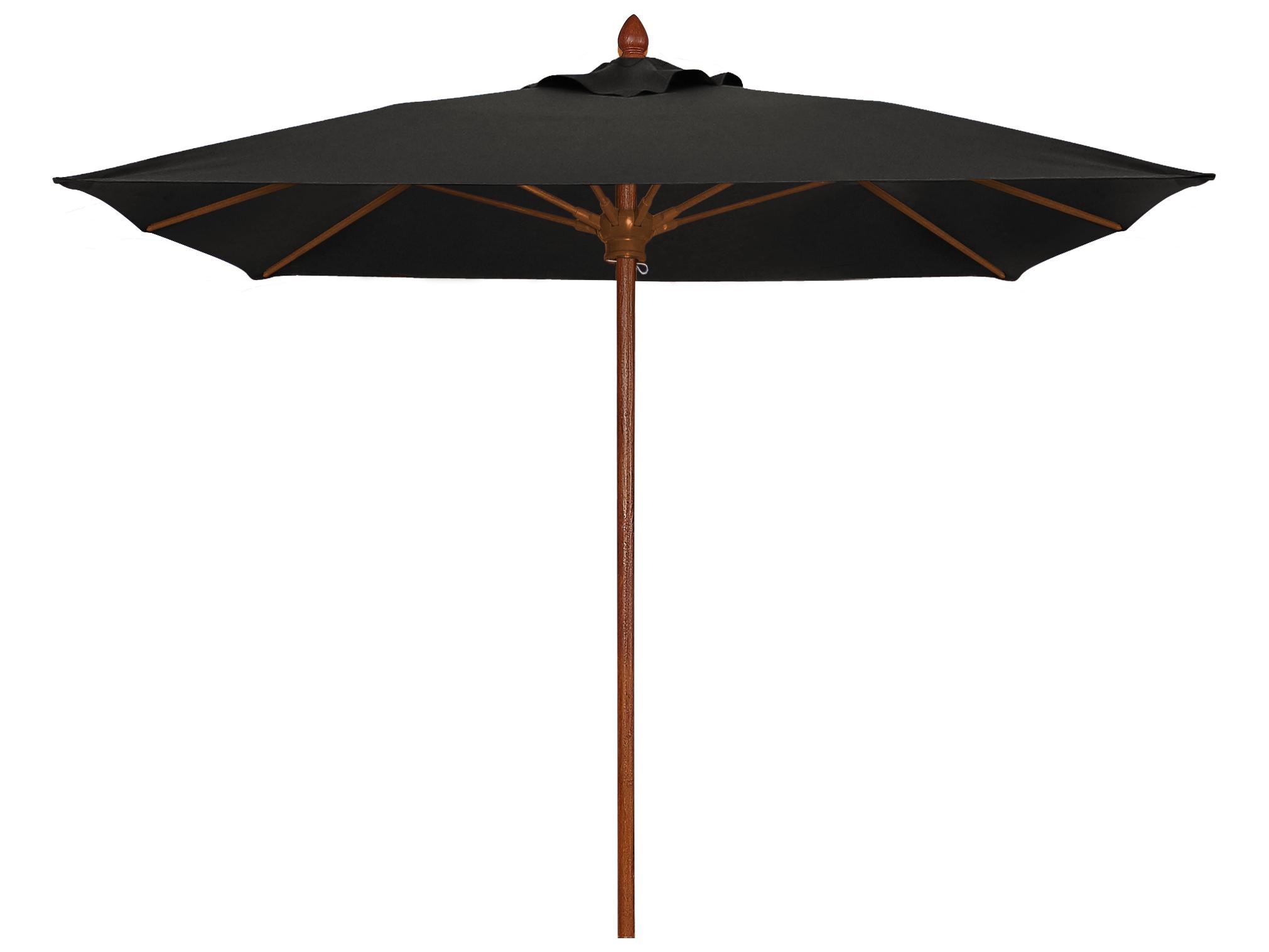 Fiberbuilt Outdoor Umbrellas Augusta Fiber Teak 6 Foot Square Pully Lift Outdoor Umbrella
