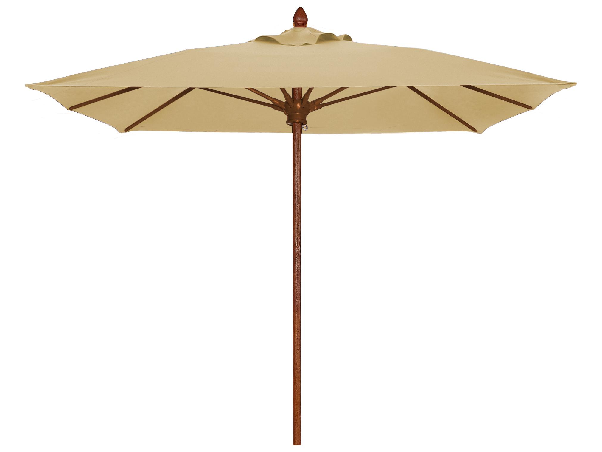Fiberbuilt Patio Umbrellas Prestige - Bridgewater Fiberglass 6 Foot Square Pulley & Pin Patio Umbrella
