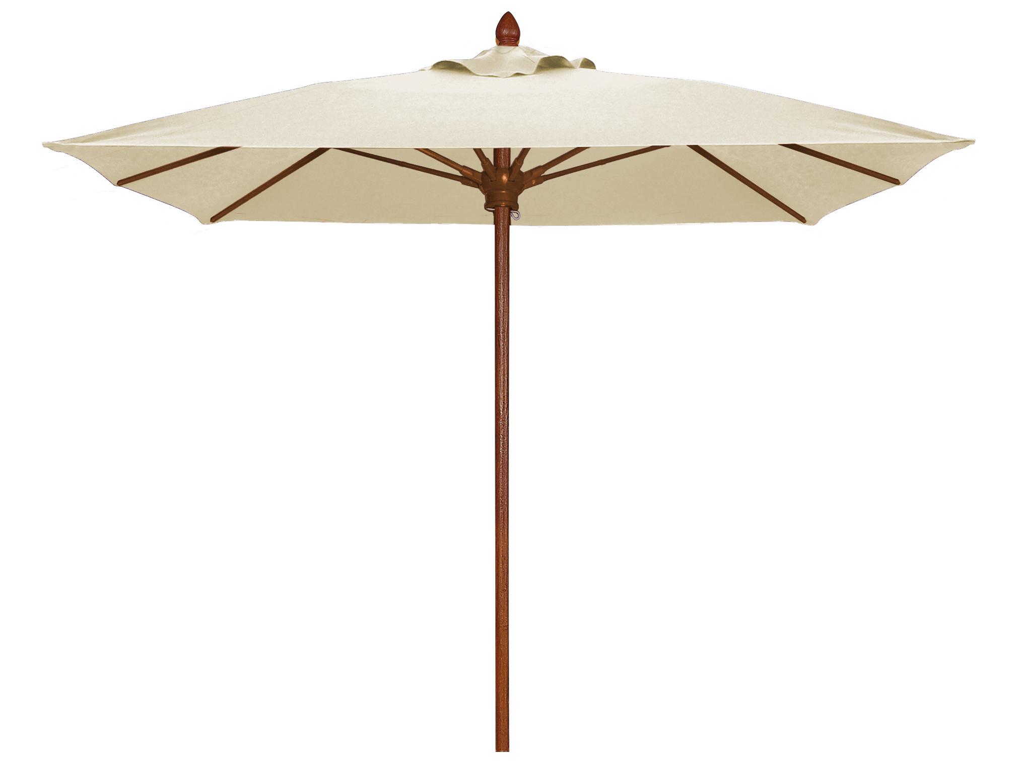 Fiberbuilt Patio Umbrellas Prestige - Bridgewater Fiberglass 6 Foot Square Pulley & Pin Patio Umbrella