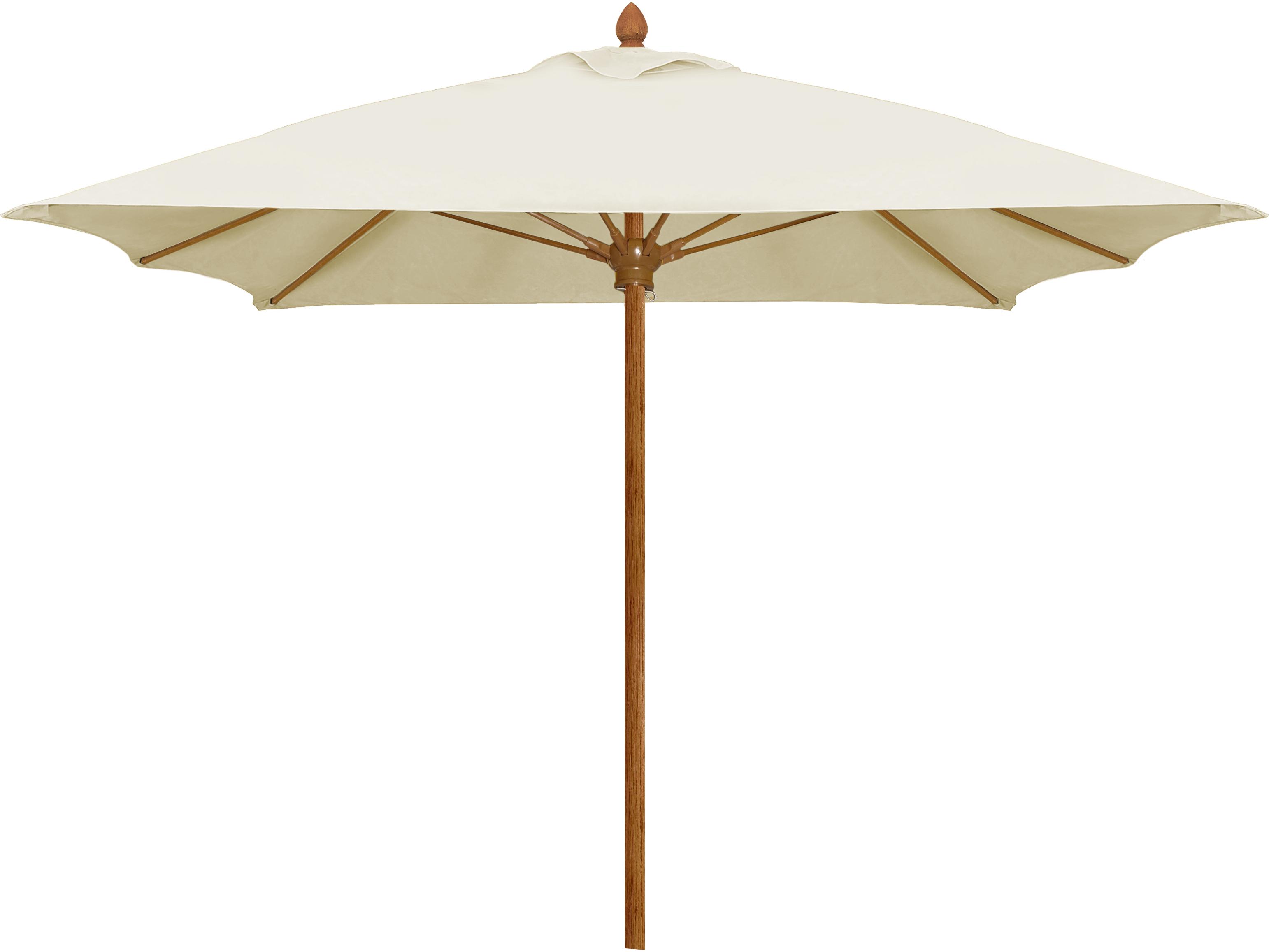 Fiberbuilt Outdoor Patio Umbrellas Prestige - Diamante Fiberglass 6 Foot Square Pulley & Pin Outdoor Patio Umbrella