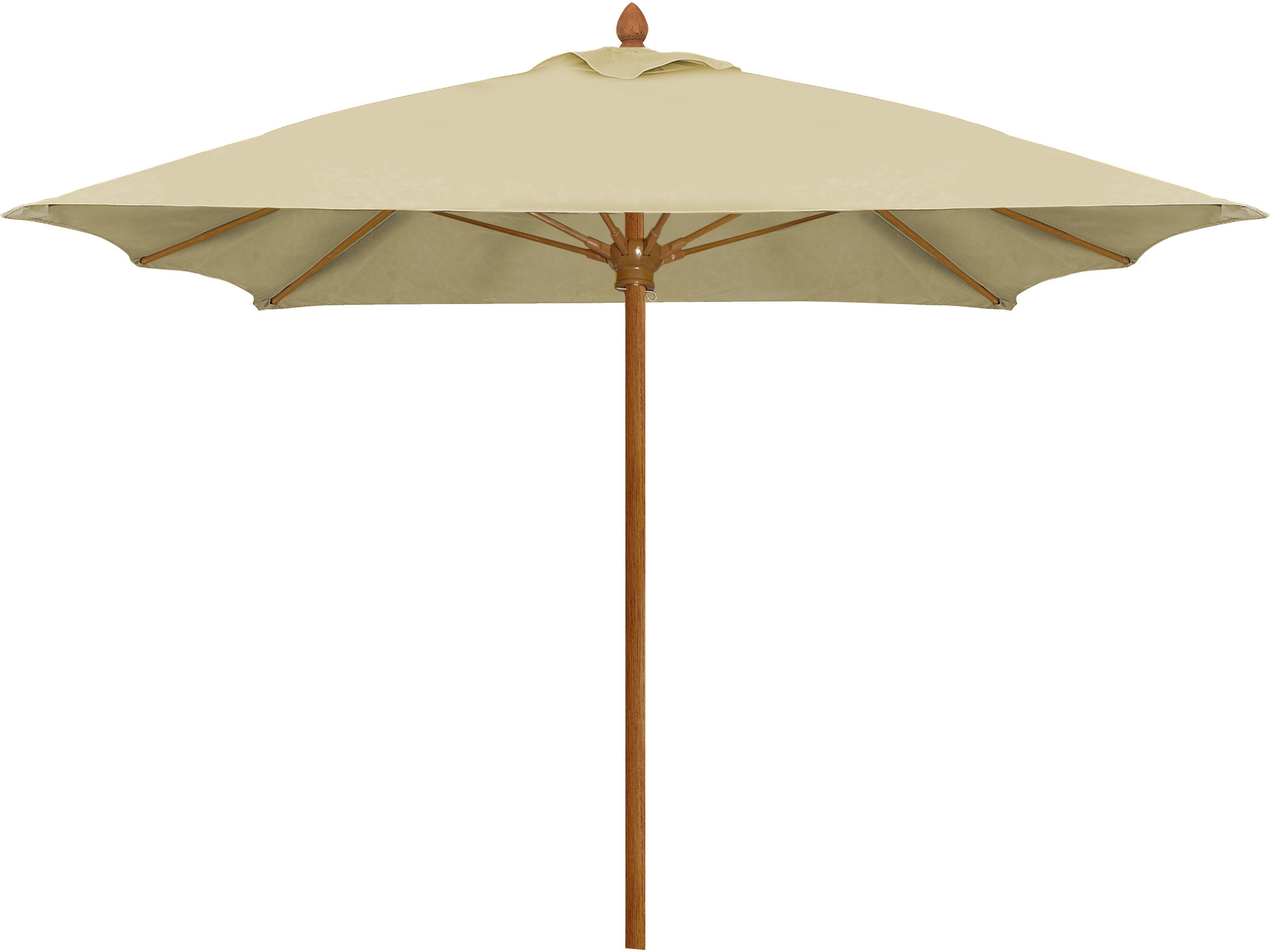 Fiberbuilt Patio Umbrellas Prestige - Diamante Fiberglass 6 Foot Square Push Up & Pin Patio Umbrella