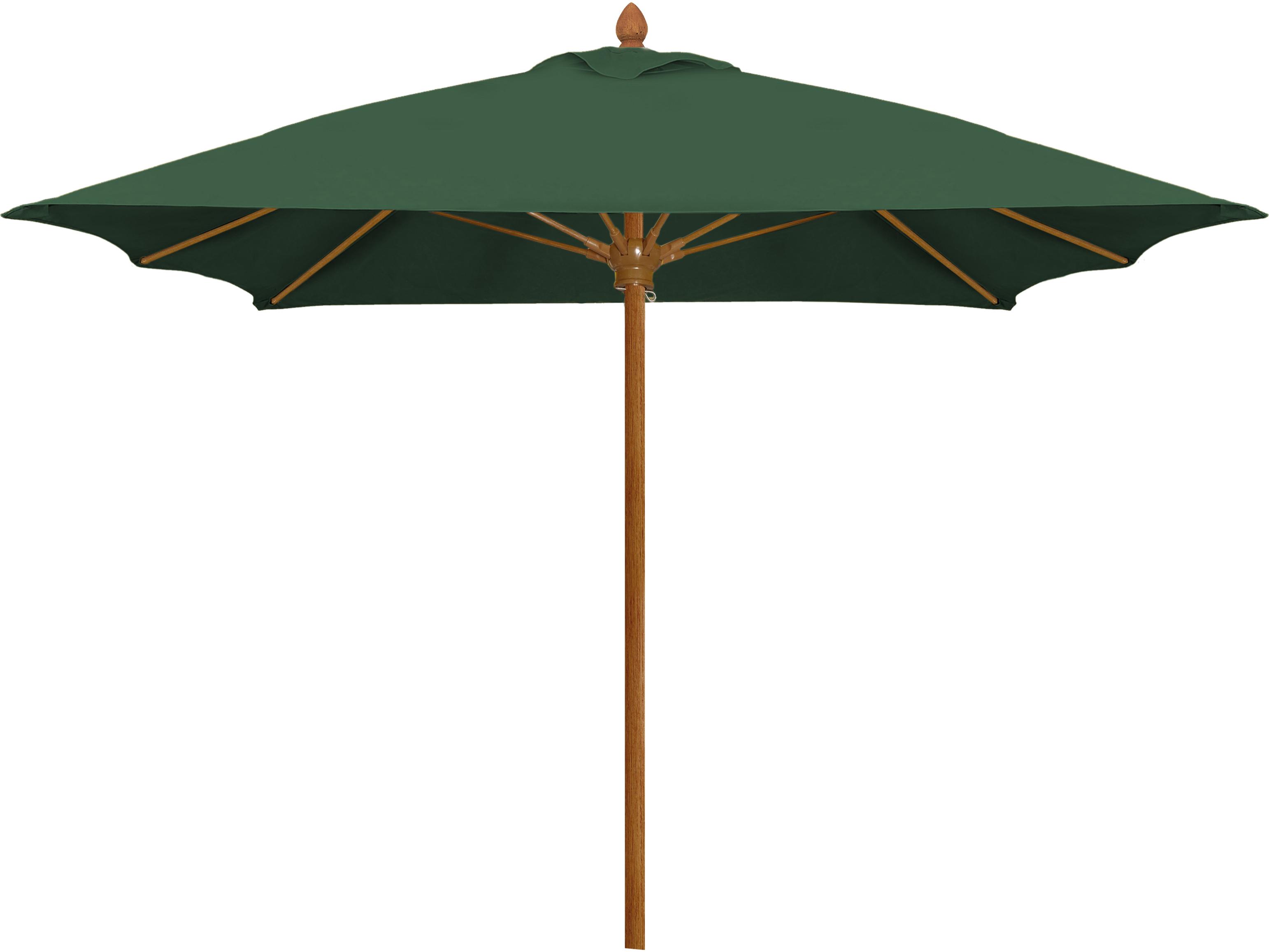 Fiberbuilt Patio Umbrellas Prestige - Diamante Fiberglass 6 Foot Square Push Up & Pin Patio Umbrella