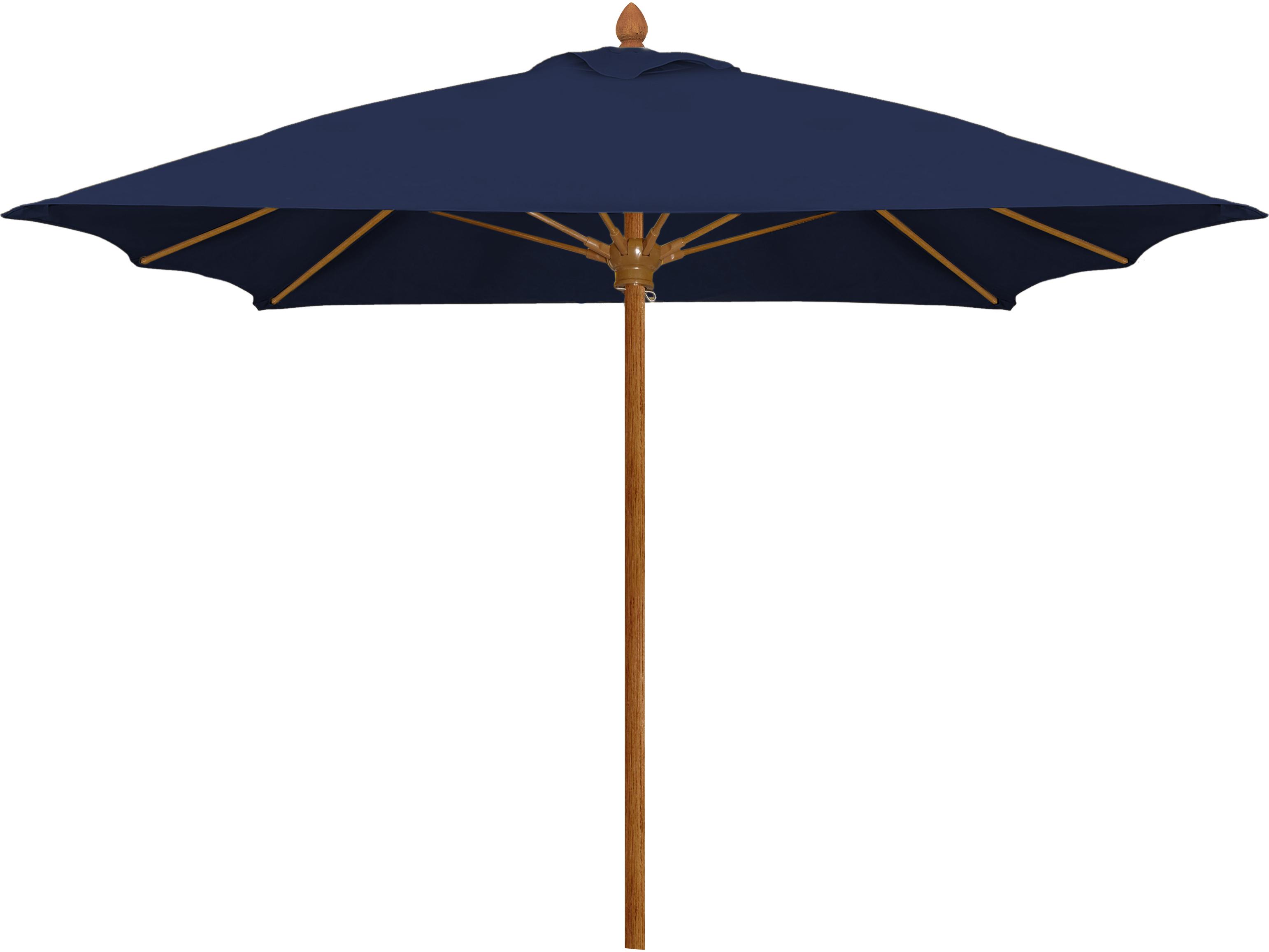 Fiberbuilt Patio Umbrellas Prestige - Diamante Fiberglass 6 Foot Square Push Up & Pin Patio Umbrella