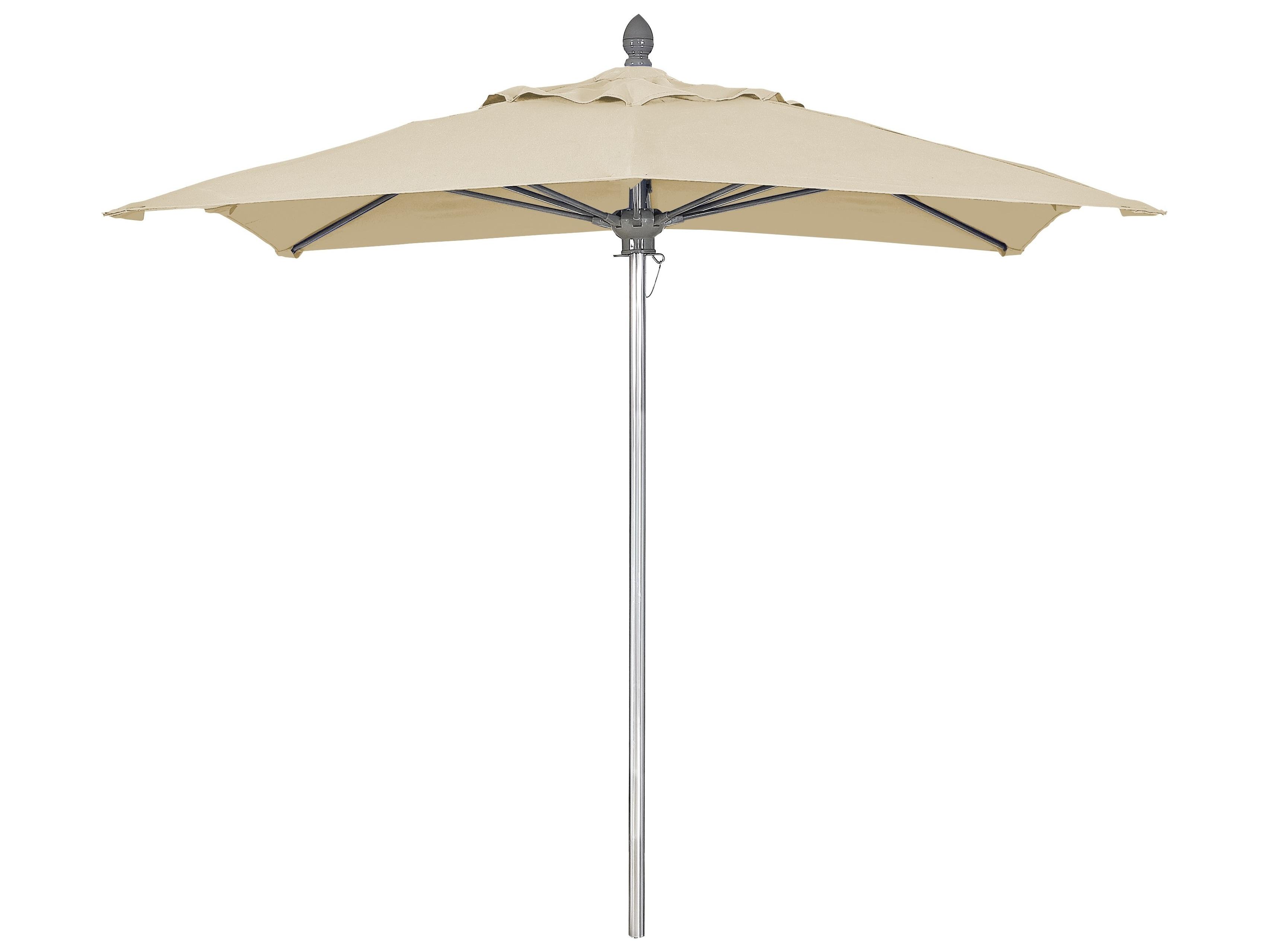 Fiberbuilt Outdoor Umbrellas Prestige - Lucaya Fiberglass 6 Foot Square Pulley & Pin Outdoor Umbrella