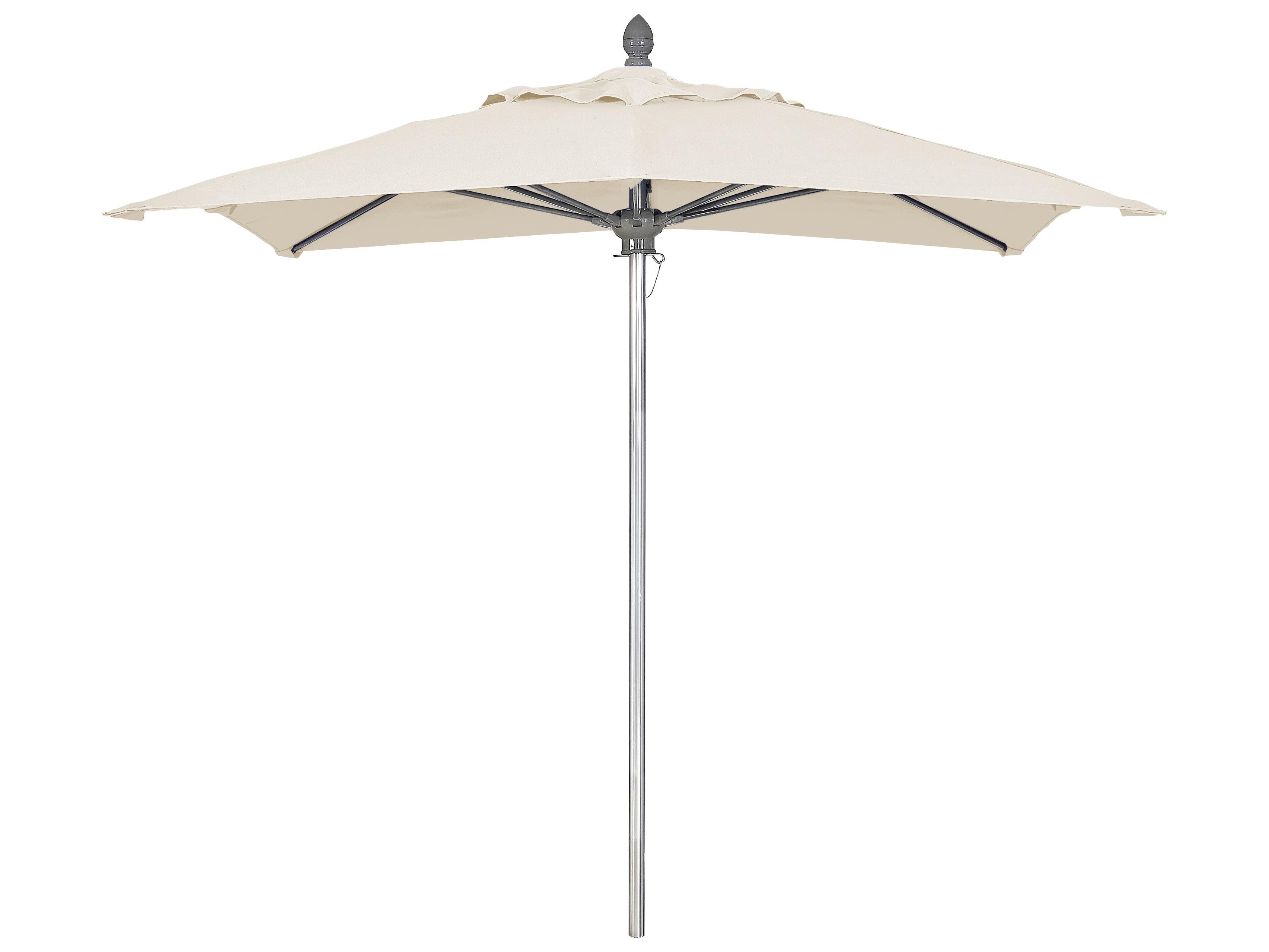 Fiberbuilt Outdoor Umbrellas Prestige - Lucaya Fiberglass 6 Foot Square Pulley & Pin Outdoor Umbrella